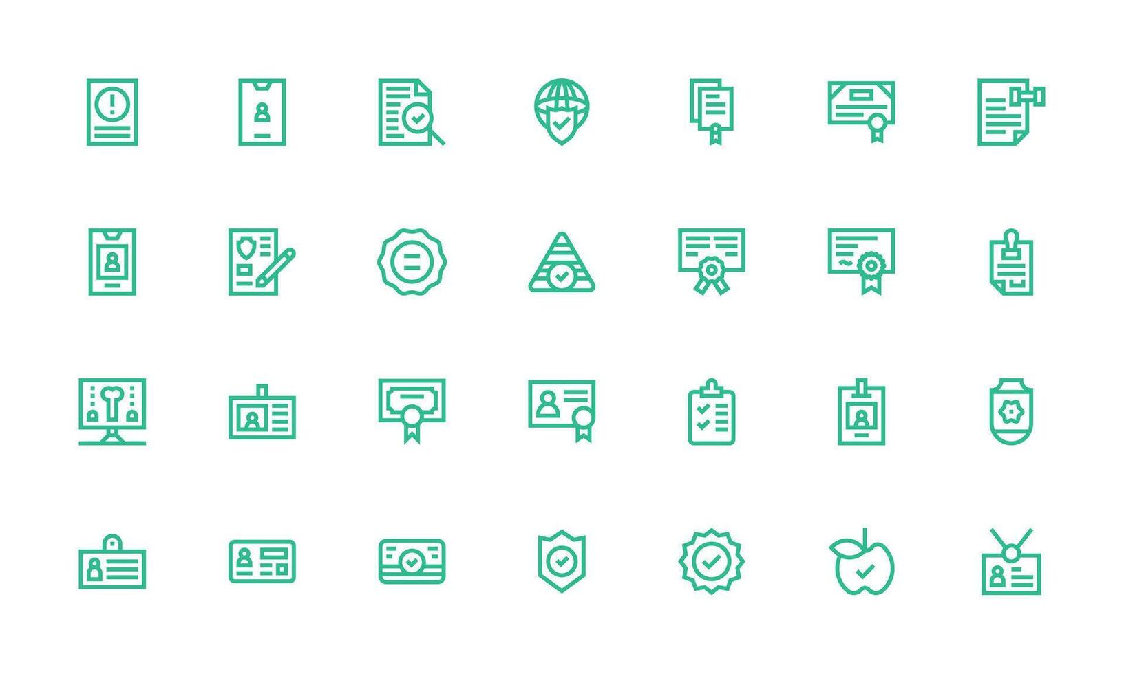 Bold Line Icons from Verification Set with 28 Vectors Interface Icon Collection