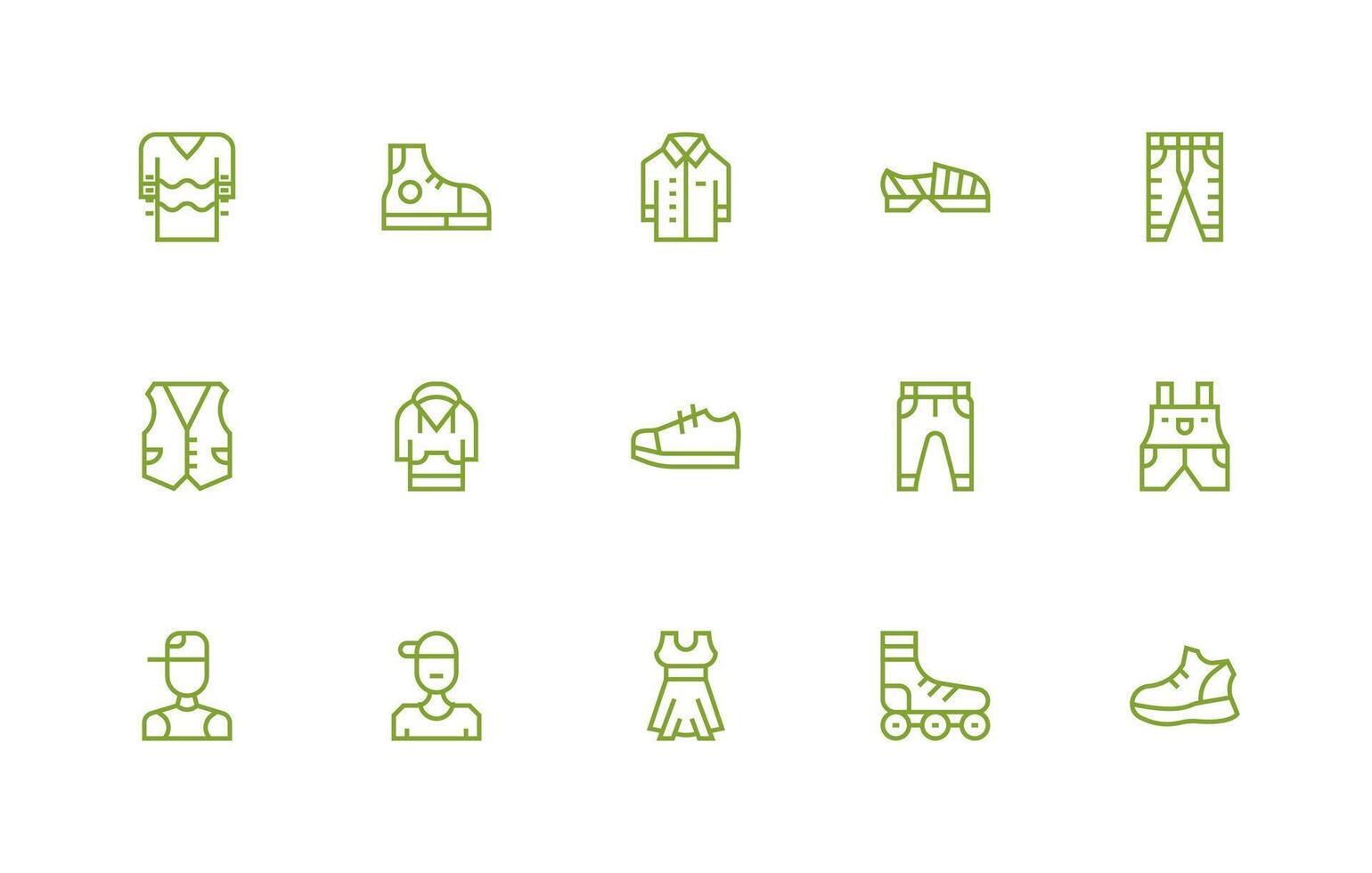 Casual Set with 15 Regular Line Icons All-Purpose Icon Design Pack vector