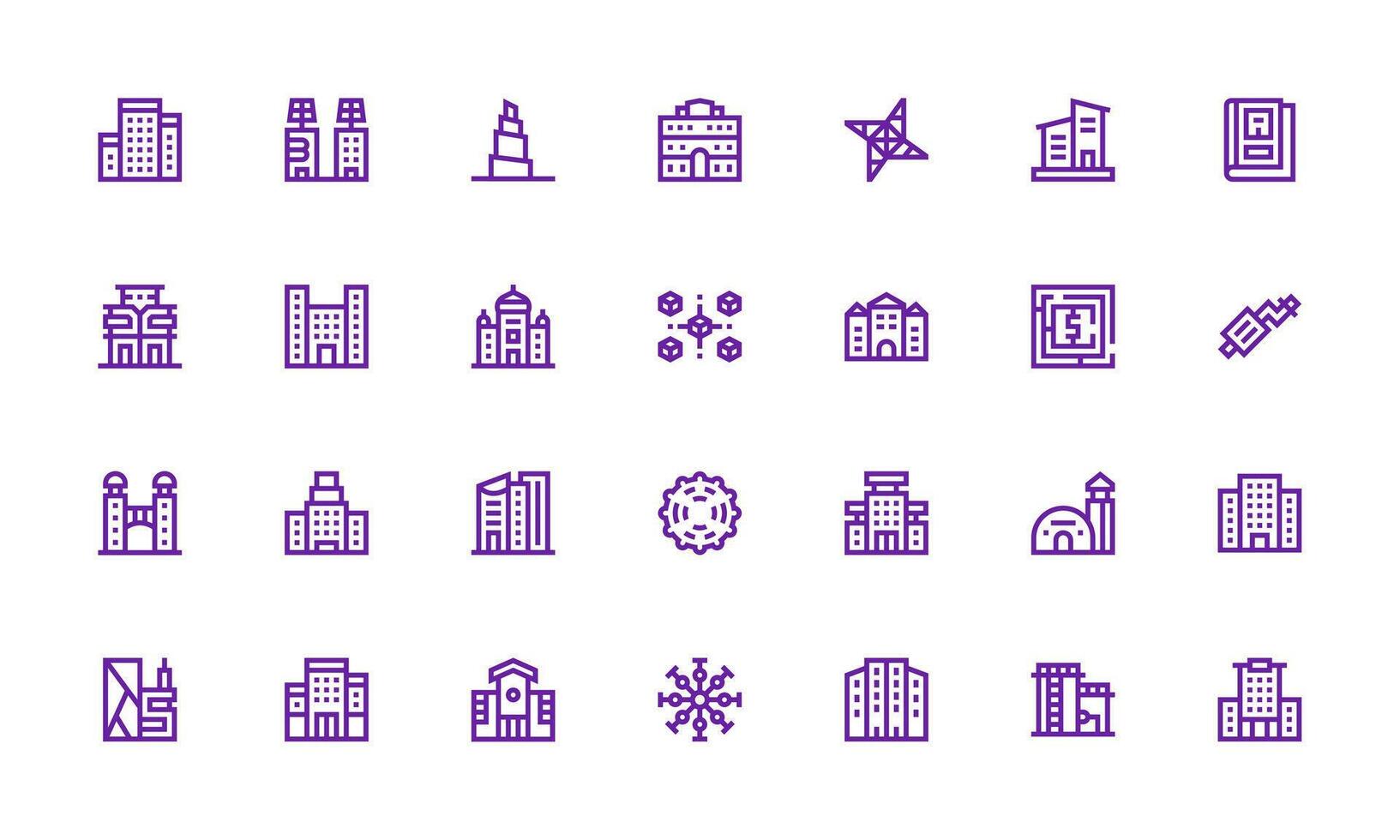 28 Bold Line Designs for Complex Icons Clean Icon Set Icon Pack for UI Projects vector