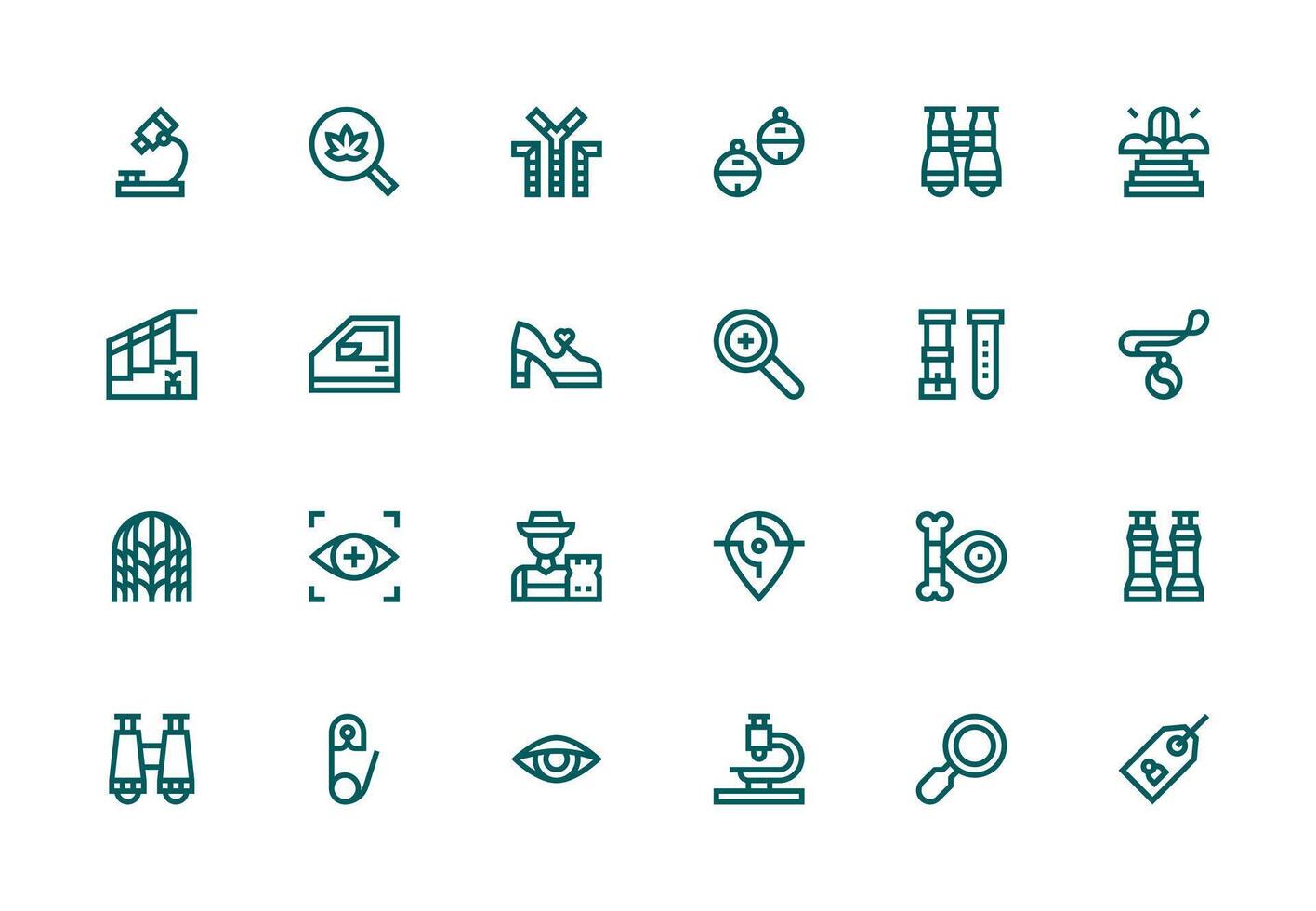 Detail Icon Set with 24 Thick Line Line Graphics Multi-Style Icon Collection vector