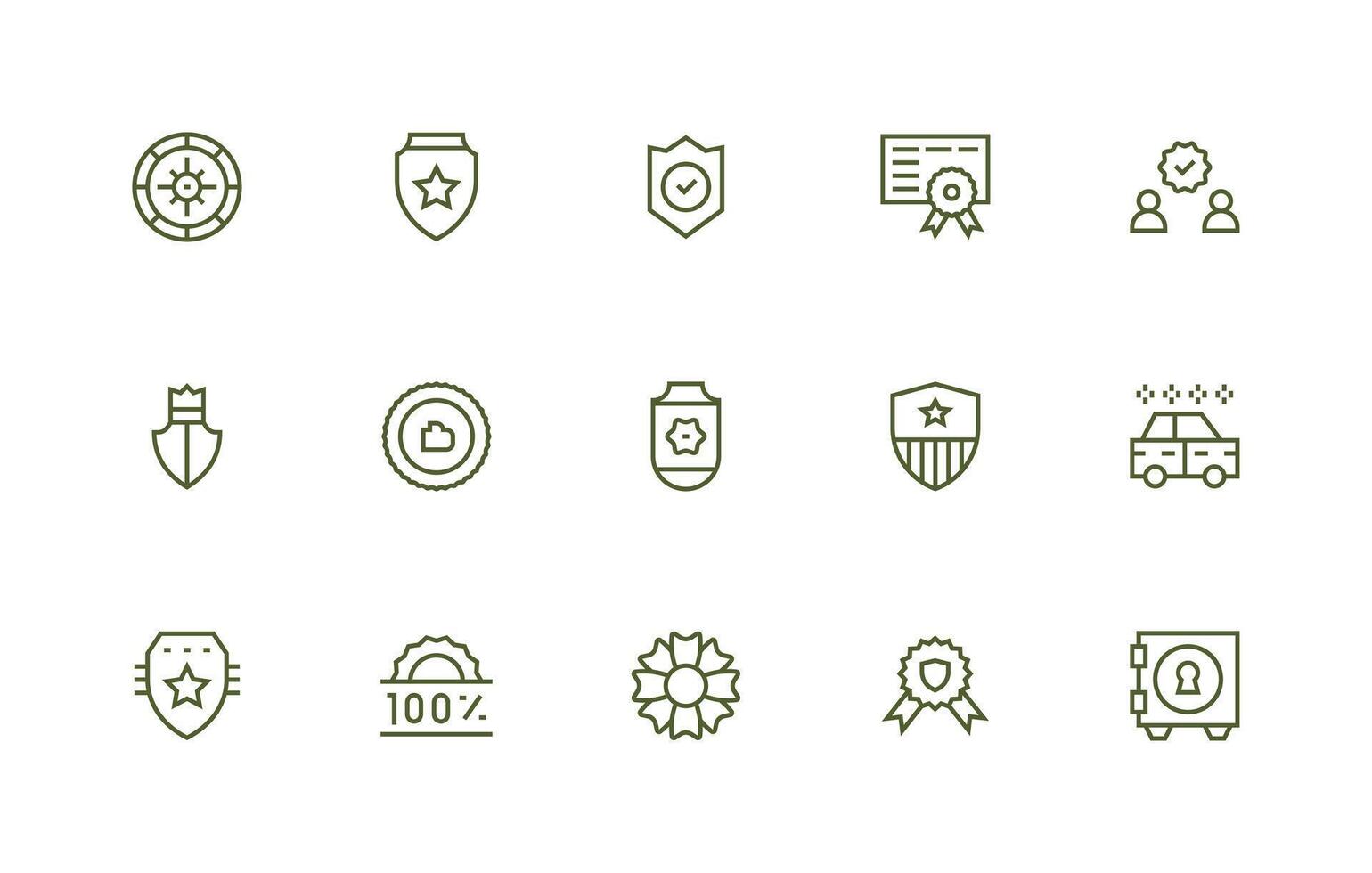 15 Regular Line Style Icons from Reliability Collection Reliable Icons for All Interfaces vector
