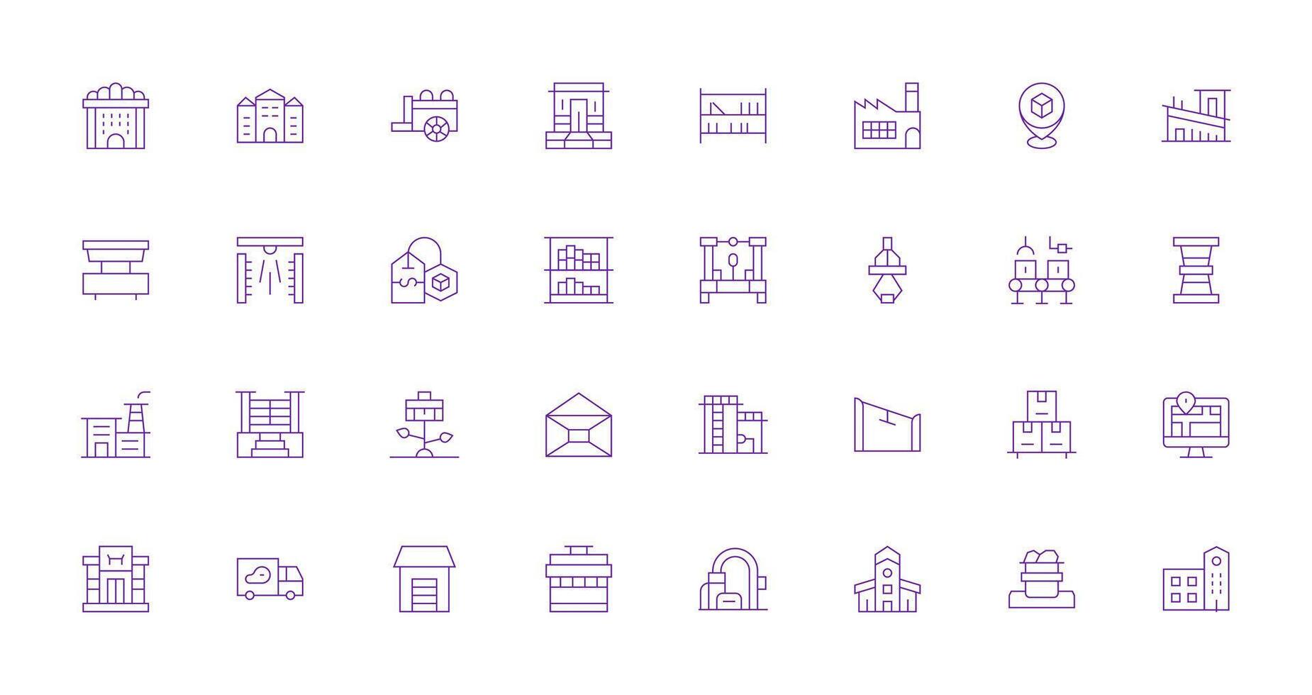 32 Delgado línea estilo íconos desde almacén colección completamente editable icono conjunto para web vector