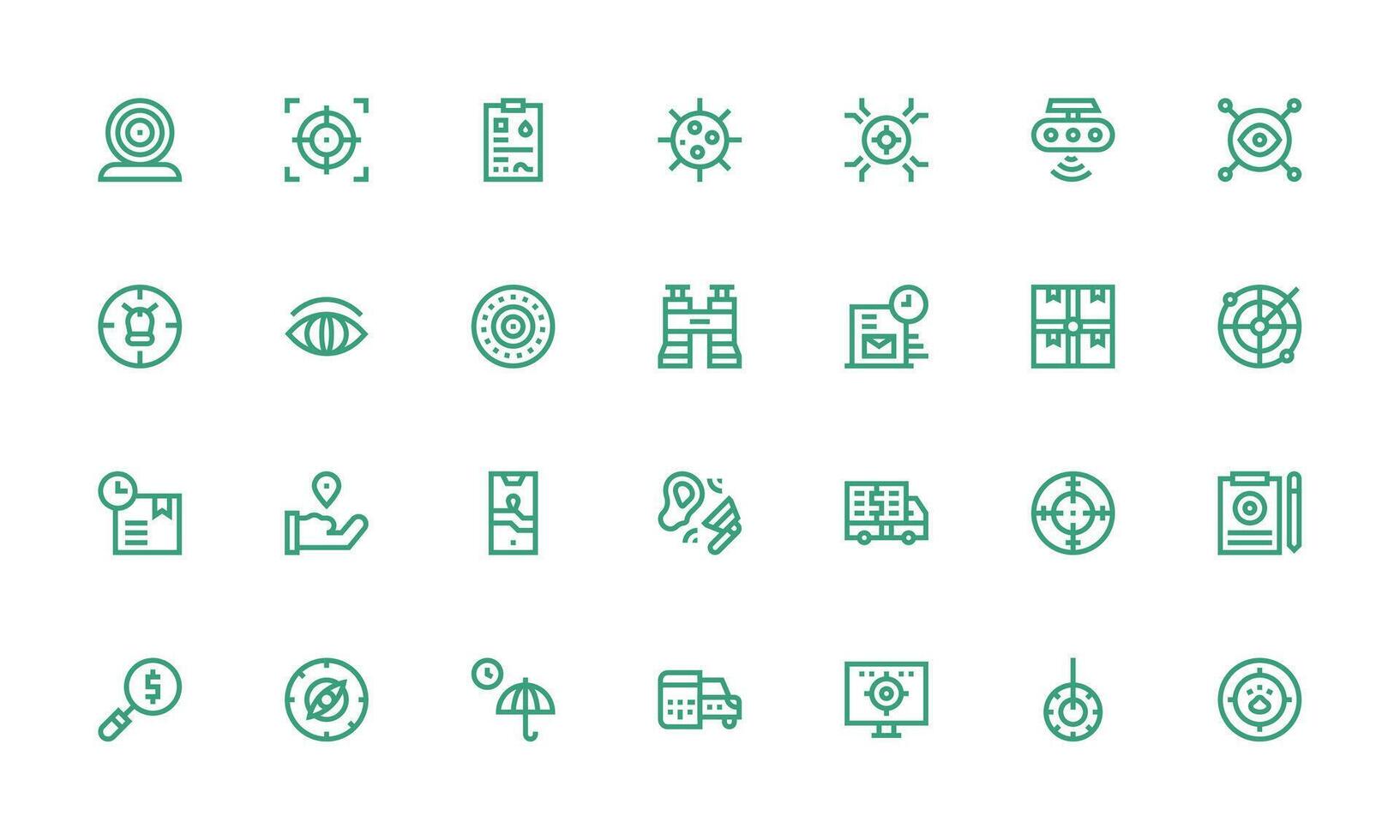 28 Bold Line Style Icons from Tracking Collection Scalable Icon Pack vector