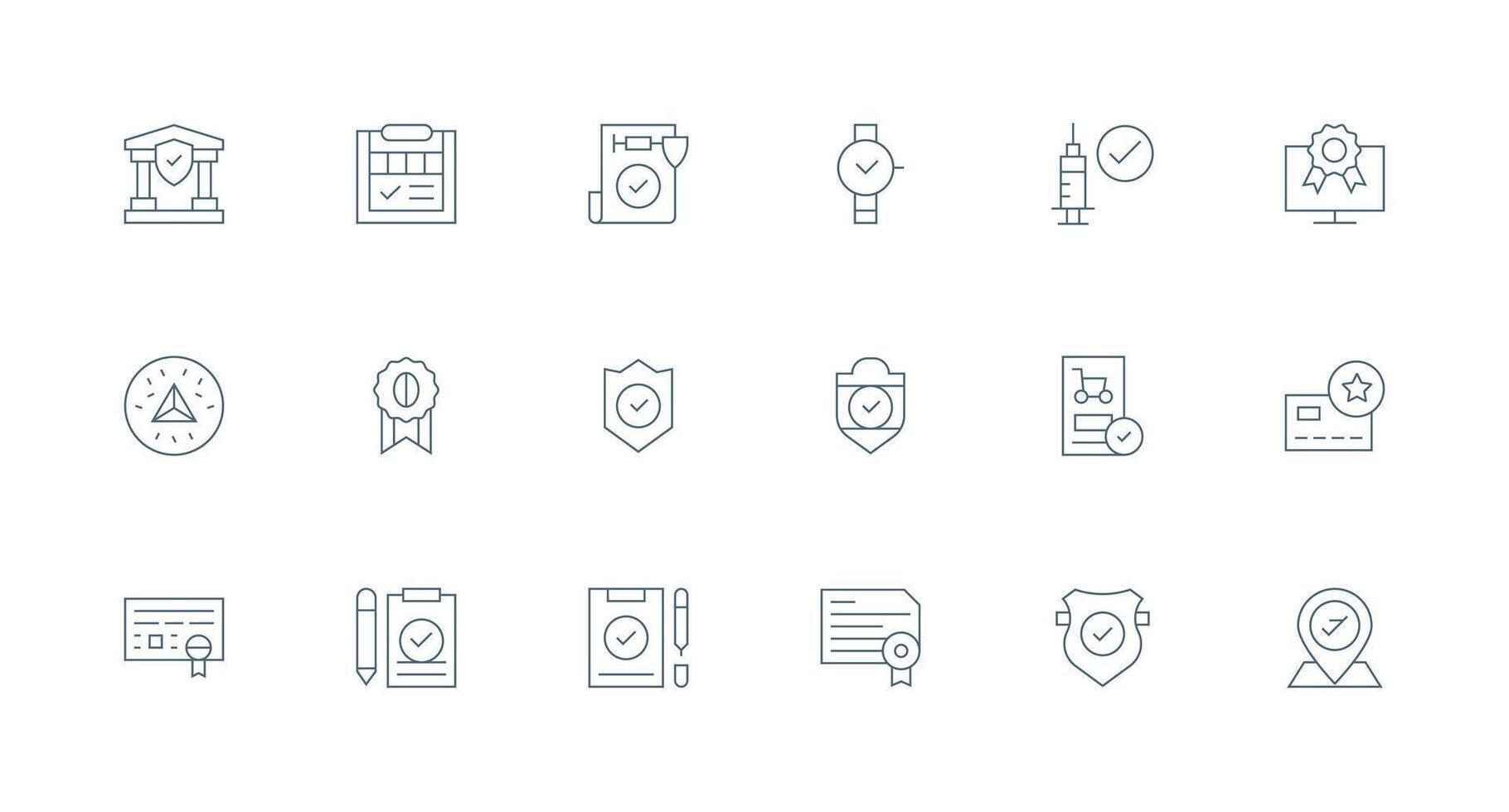 18 Minimal Line Vectors for Verified Theme Layout Icon Collection