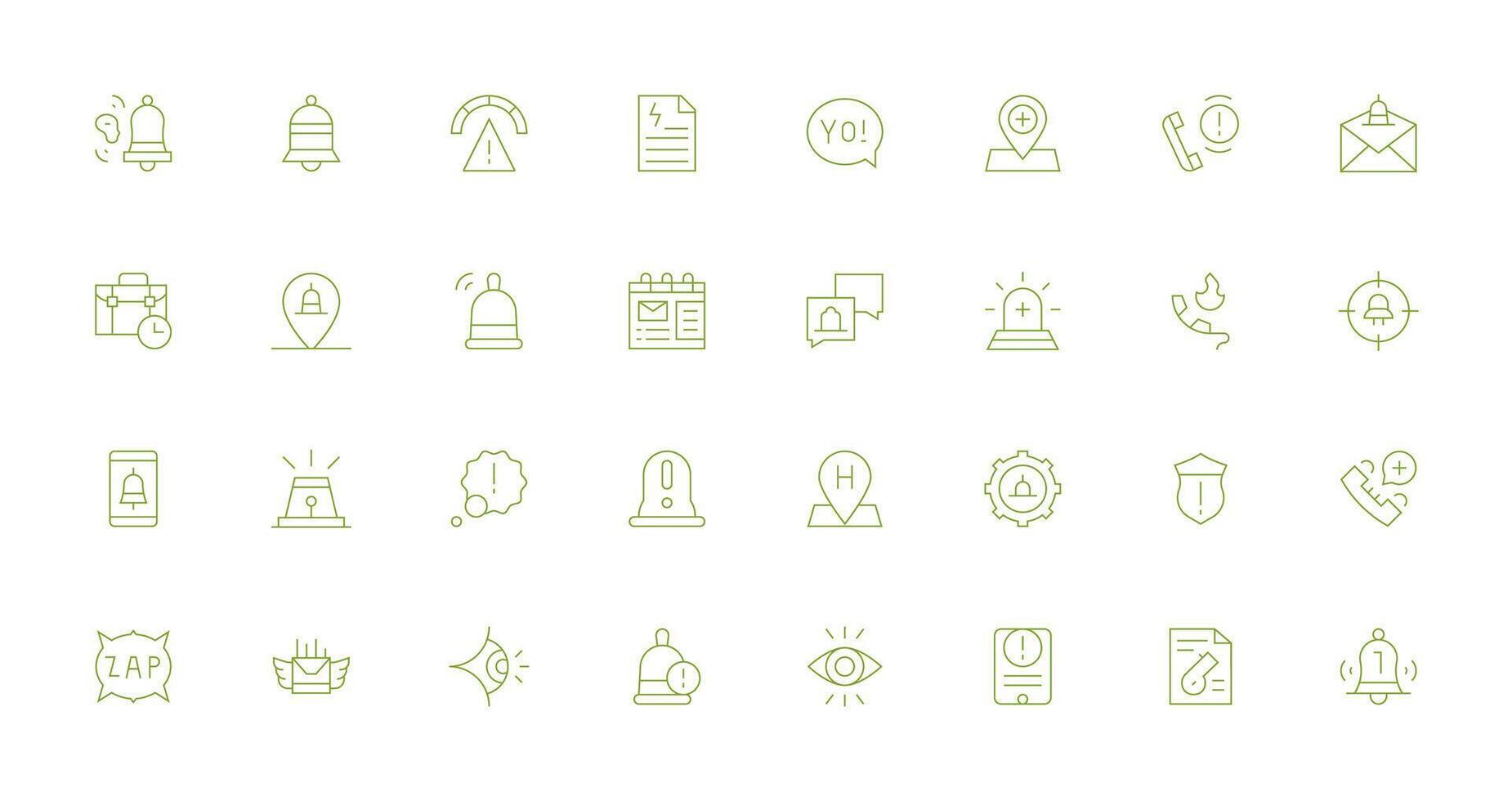 Thin Line Icons from Urgent Set with 32 Vectors Icon Pack for Various Themes