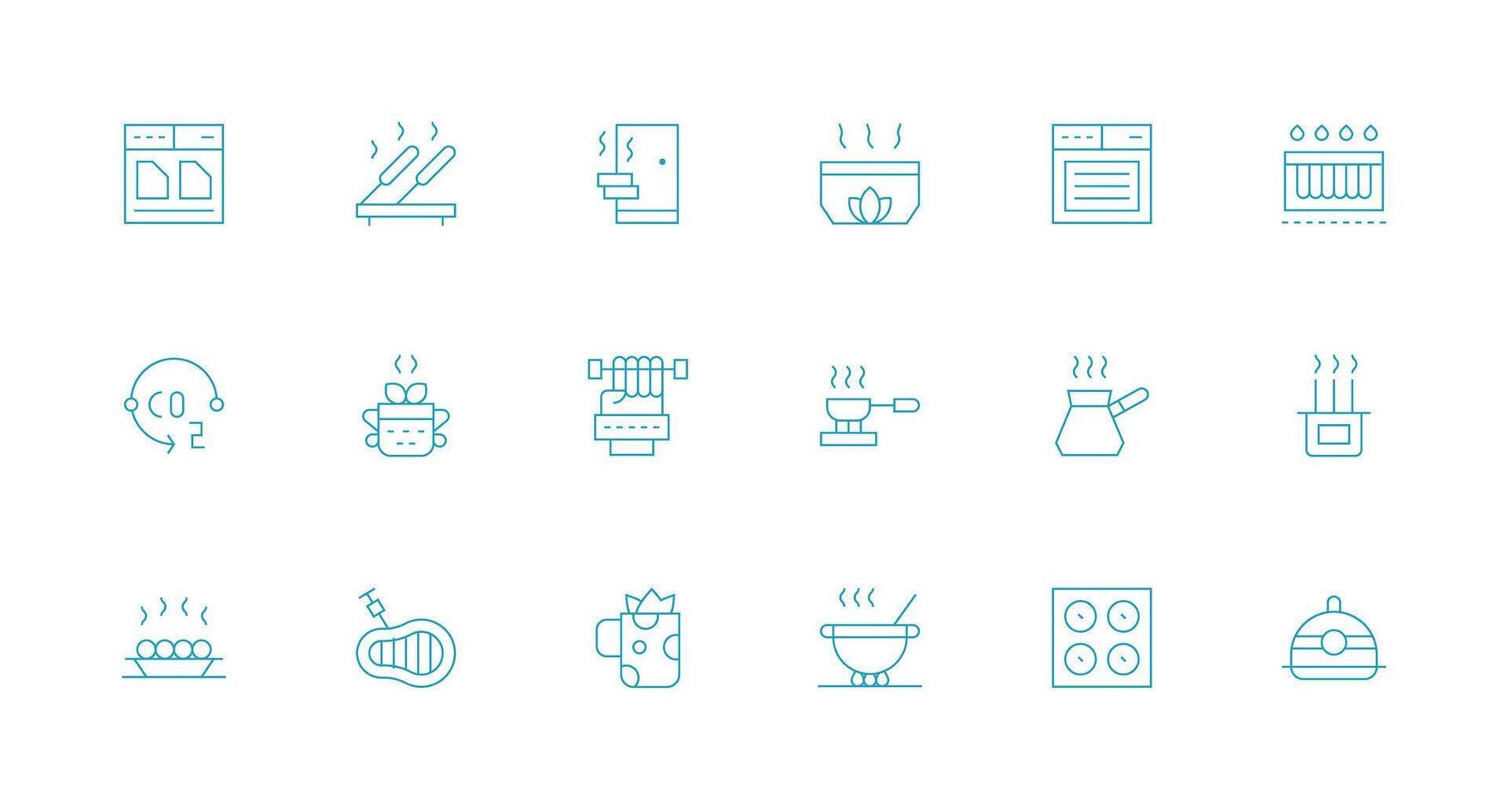 Warming Icon Collection with 18 Minimal Line Designs Essential Icon Set for Teams vector