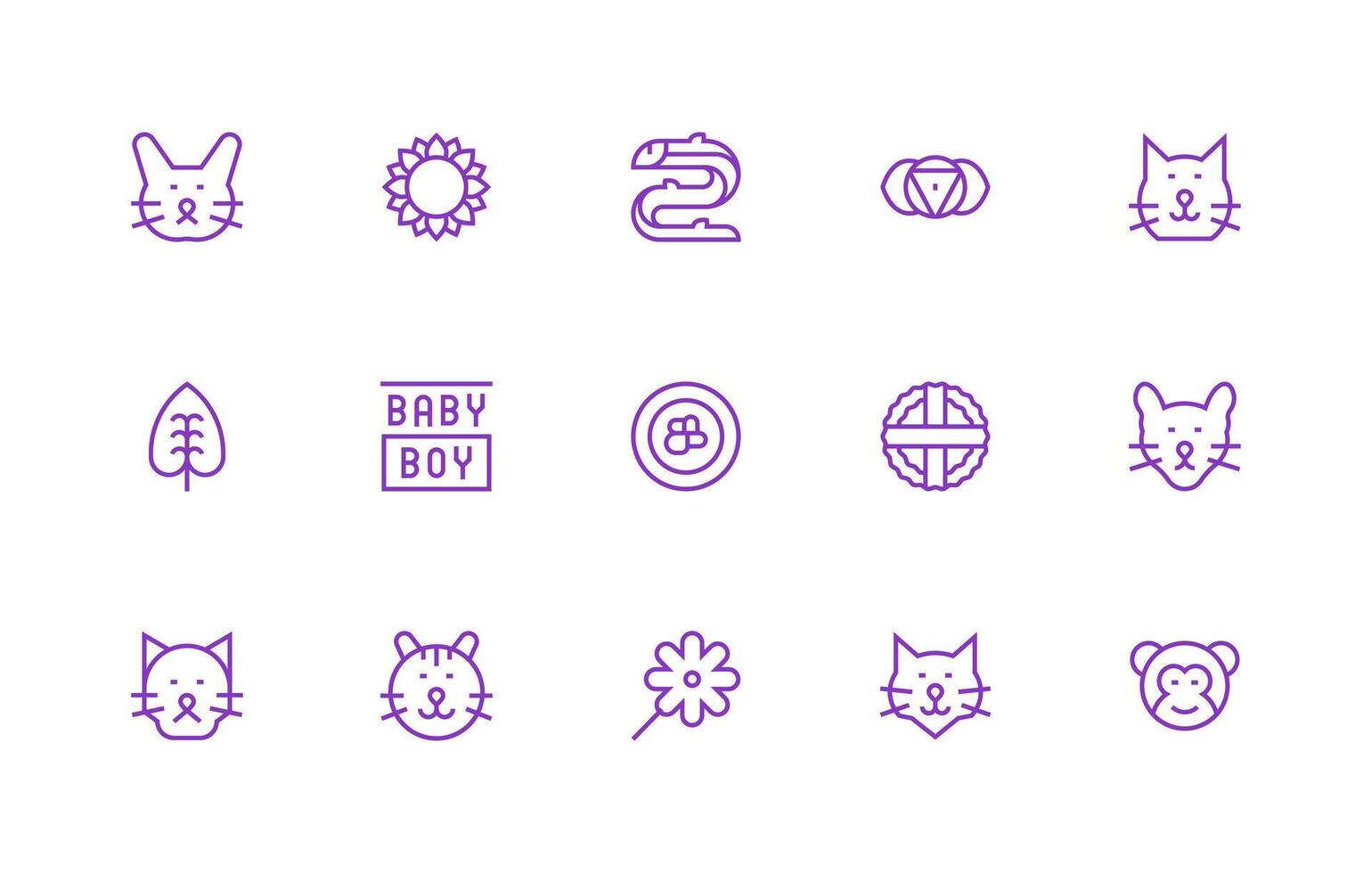 15 Regular Line Style Icons from Logo Collection Neatly Designed Icons for Web Platforms vector