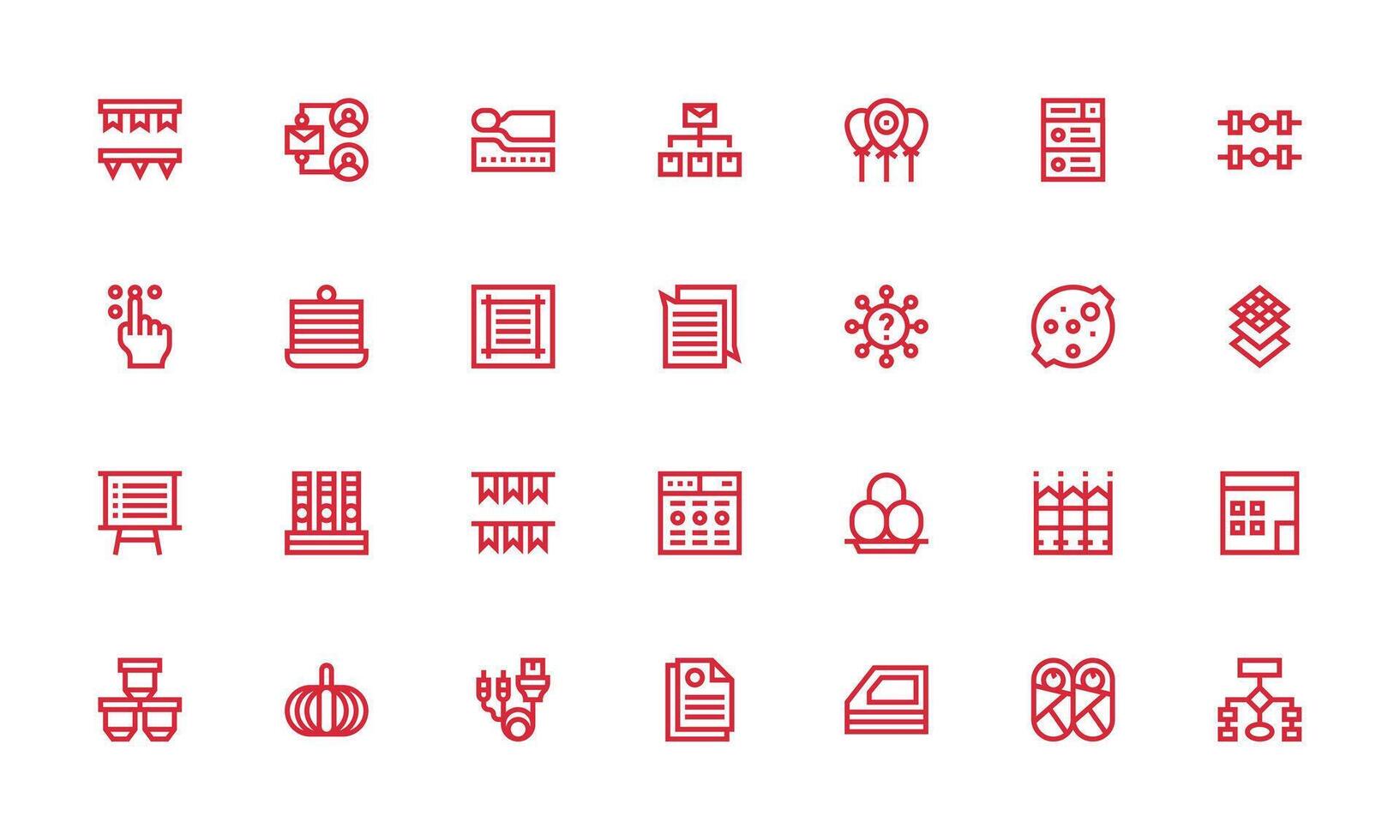 Bold Line Icons from Multiple Set with 28 Vectors Clean Icon Pack
