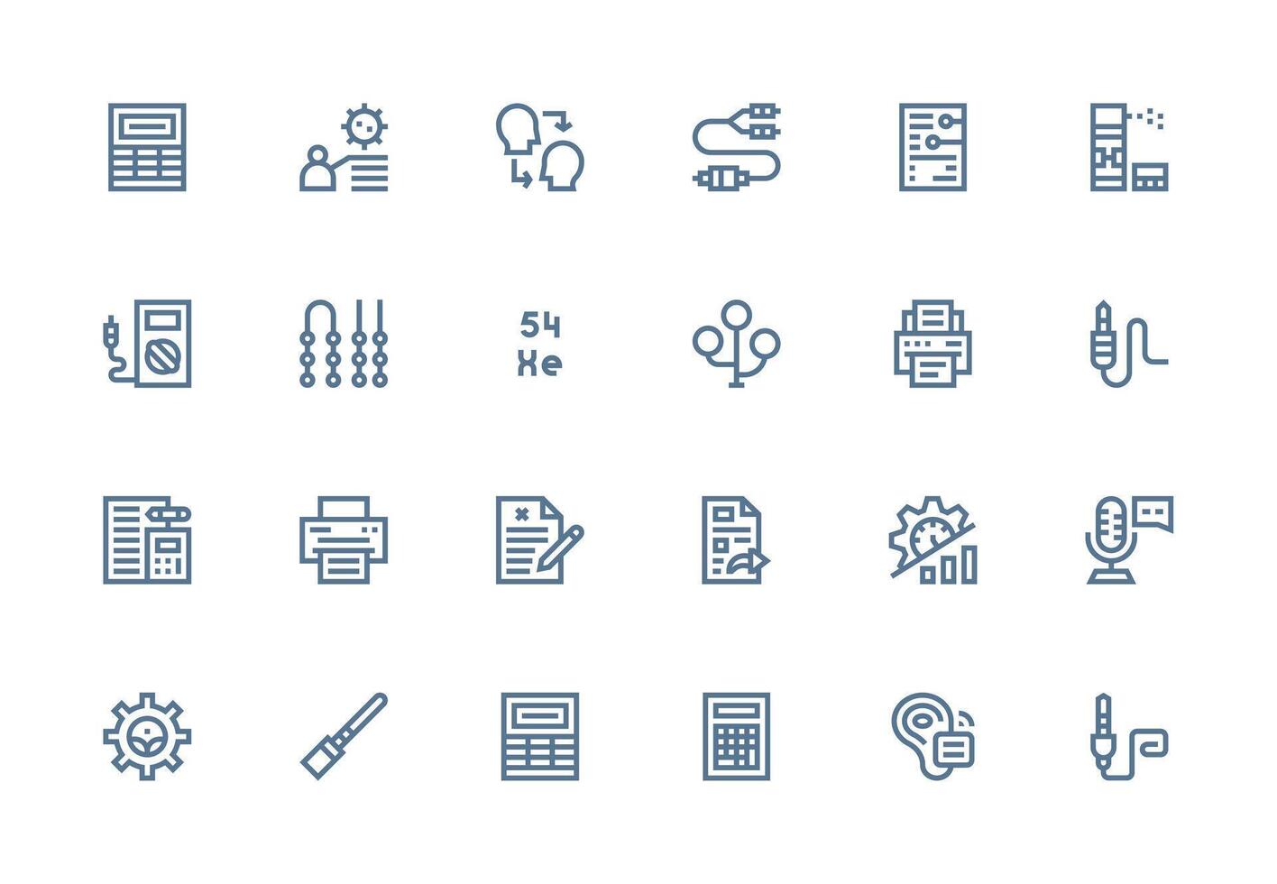 Thick Line Line Icons from Output Set with 24 Vectors Clean Icon Set Icon Pack for UI Projects