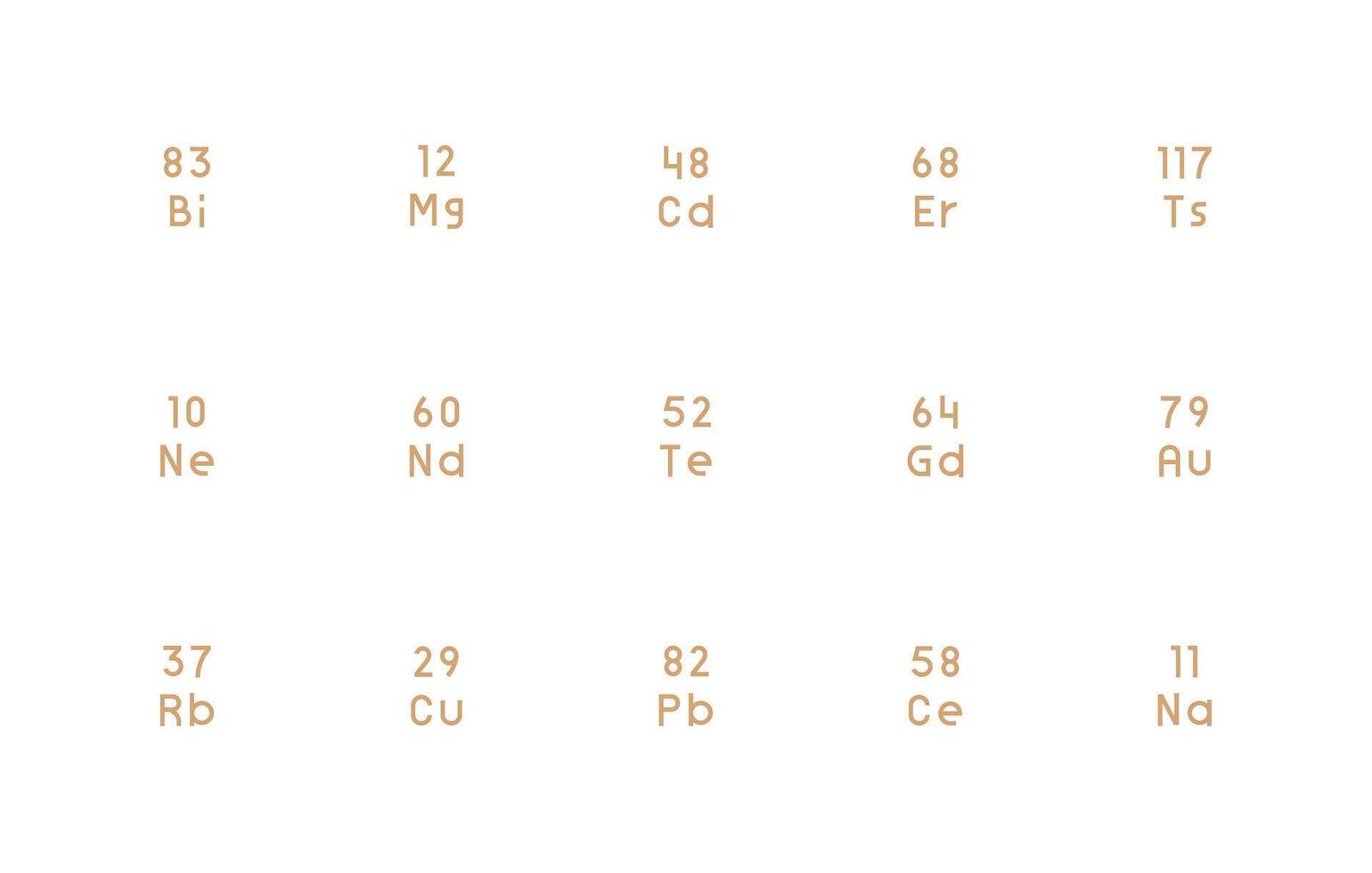 Atomic Number Set with 15 Regular Line Icons Compact Icon Pack vector