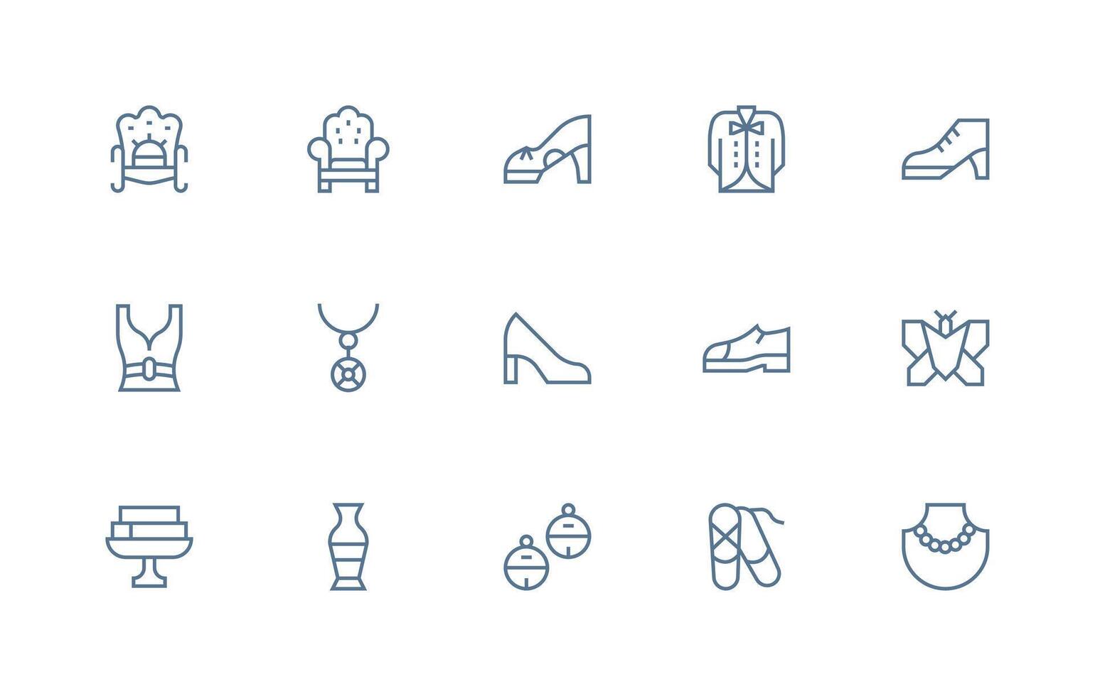 15 Regular Line Icons for Elegant Graphics Simplified Icon Pack for Visual Tools vector