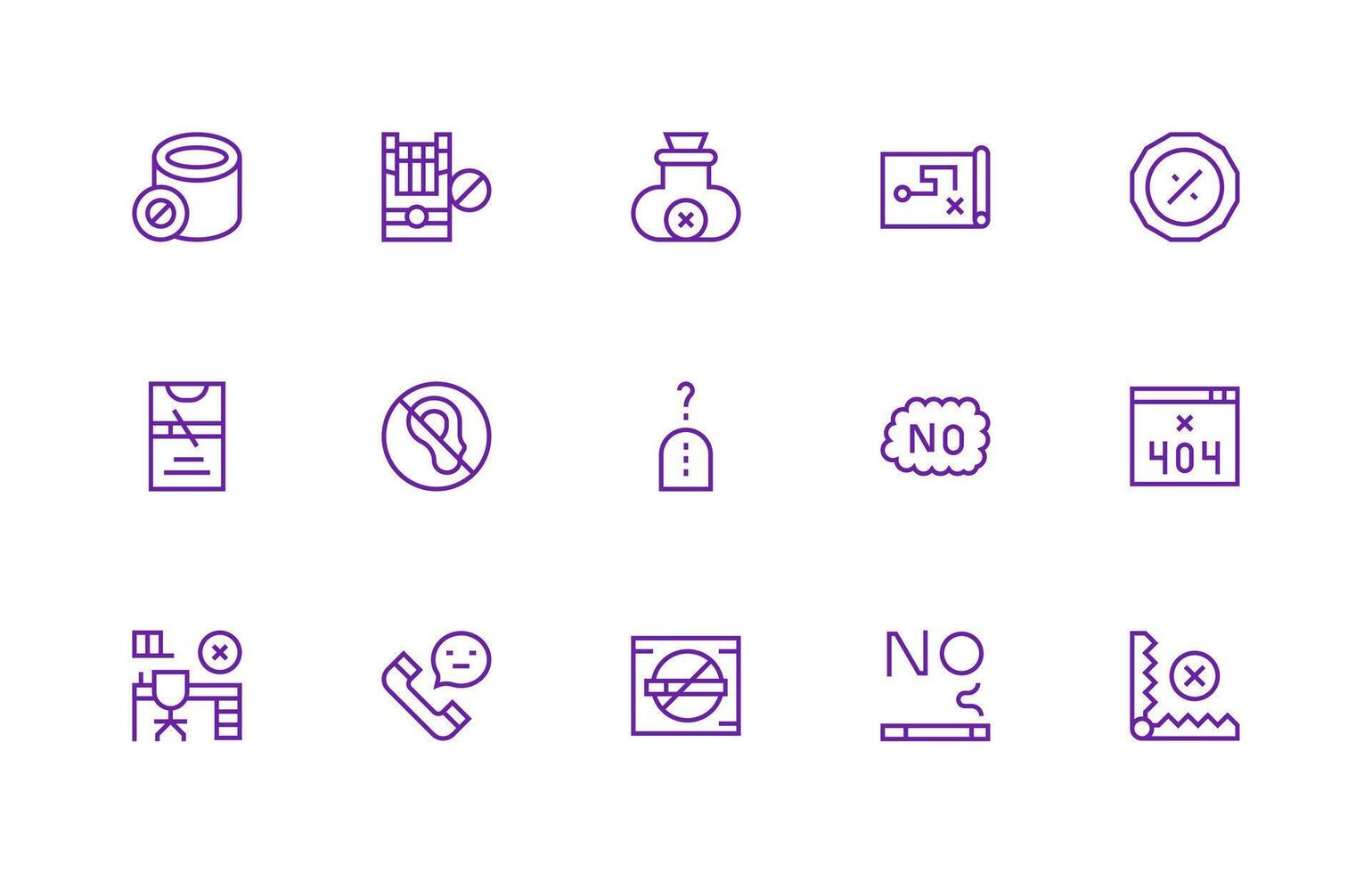 15 Regular Line Style Icons from Unavailable Collection Modern Icon Set vector