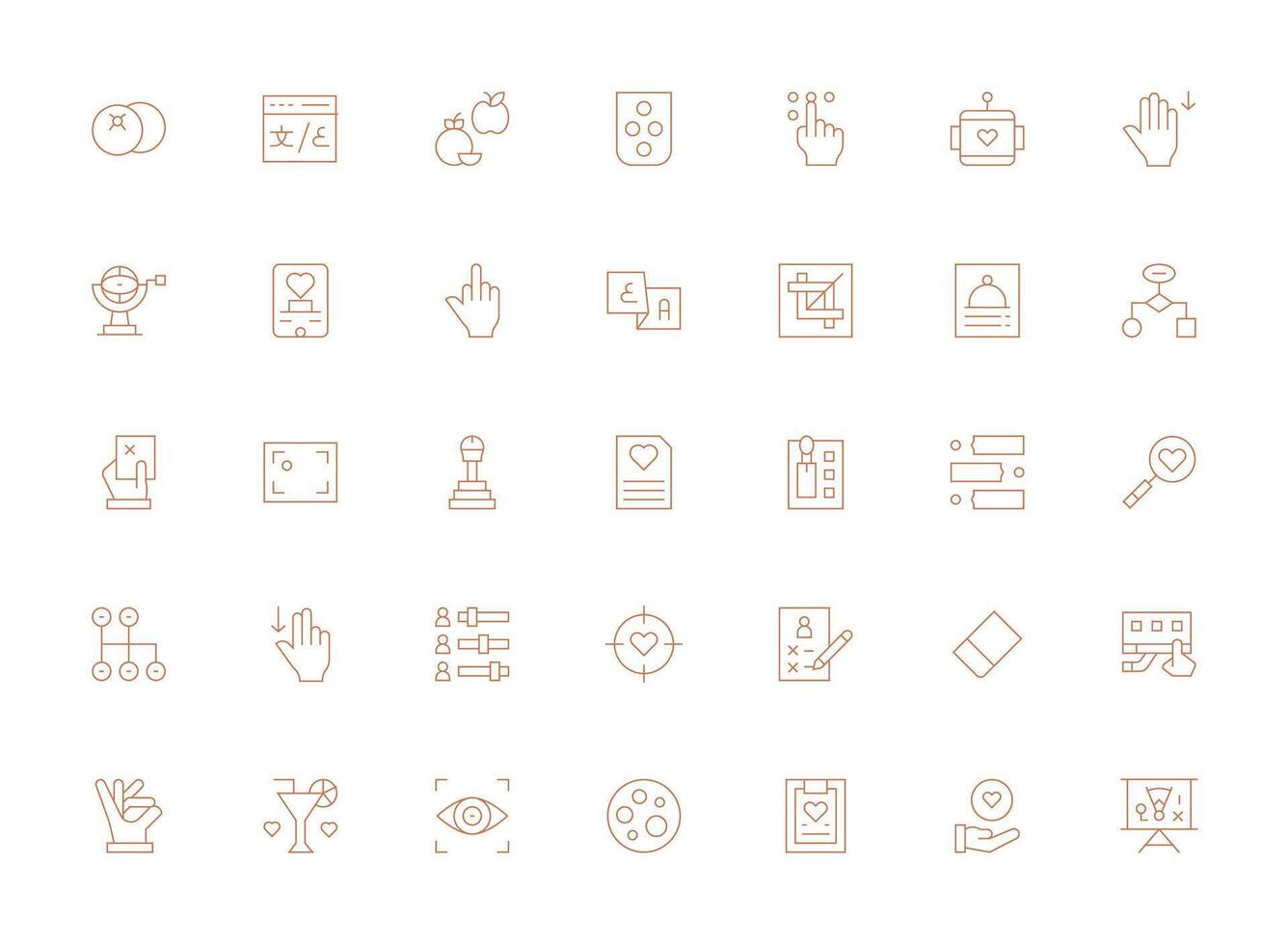 35 Light Line Style Icons from Selection Collection All Device Compatible Icon Set vector