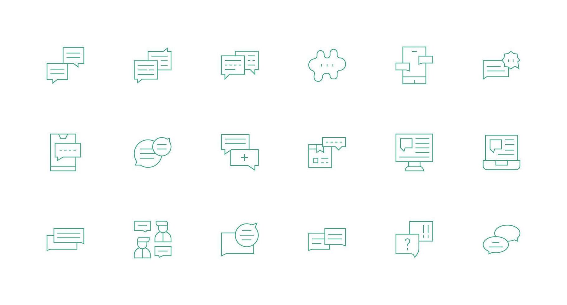Support Ticket Icon Collection with 18 Minimal Line Designs Interface Icon Collection vector