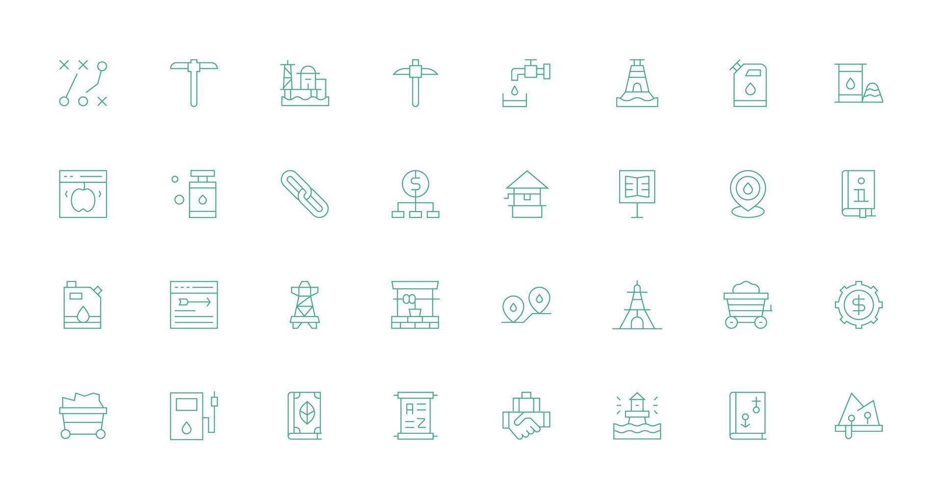 Resource Set with 32 Thin Line Icons Flexible Icon System for Web Interfaces vector