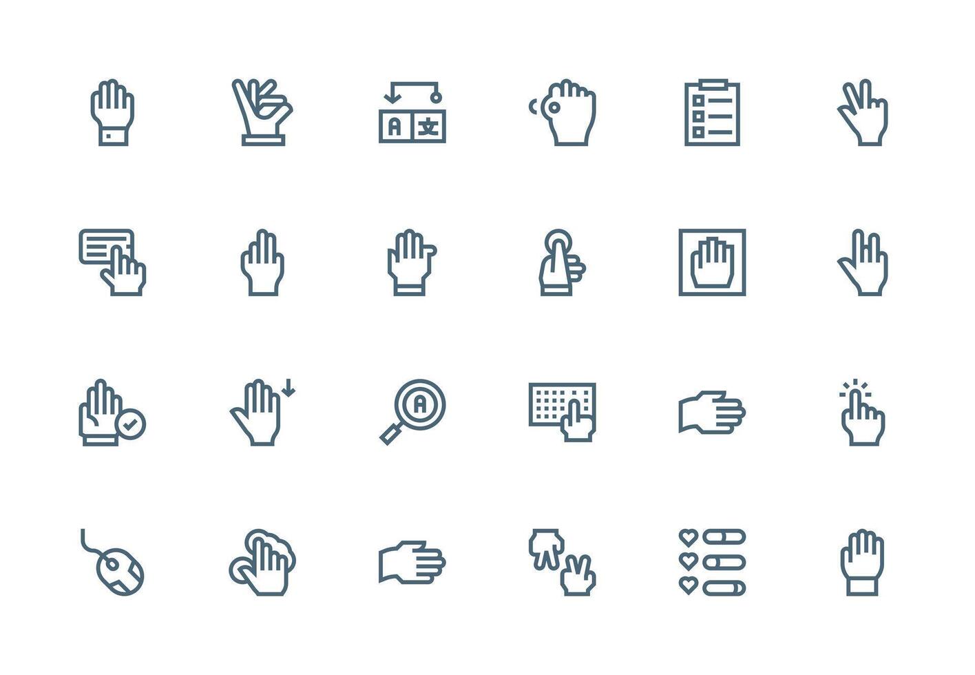 Select Icon Collection with 24 Thick Line Line Designs Web Icon Collection vector