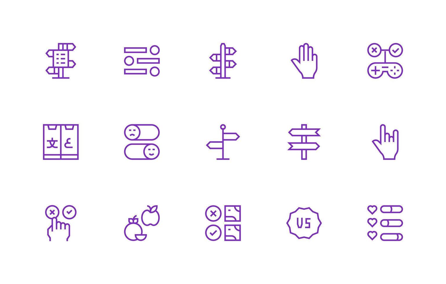 15 Regular Line Designs for Choice Icons Fully Editable Icon Set for Web vector