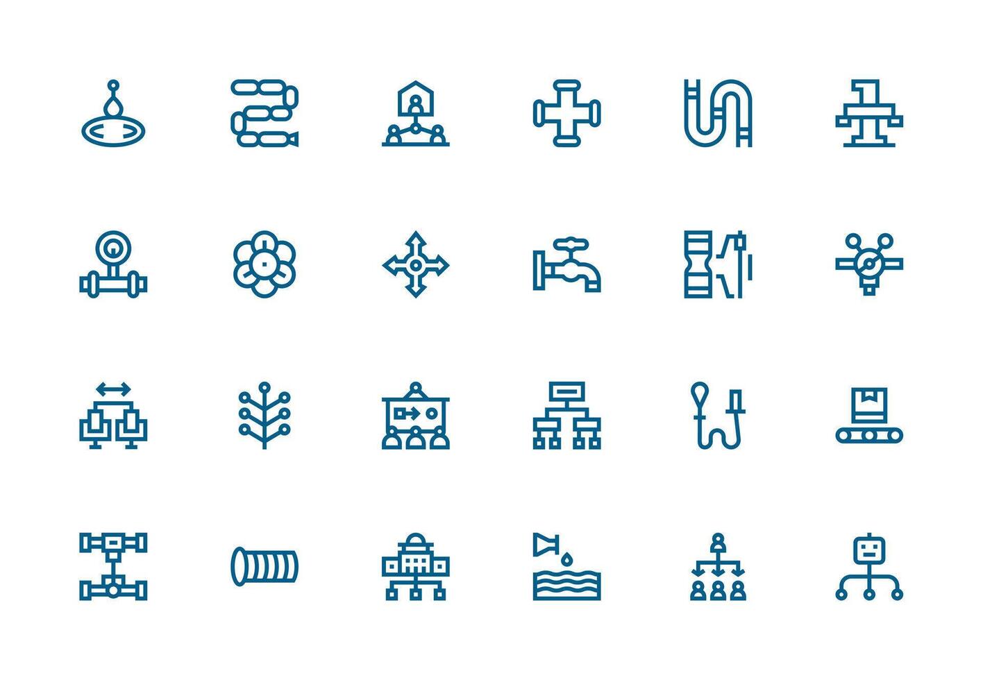 24 Thick Line Line Style Icons from Flow Collection Compact Icon Set vector