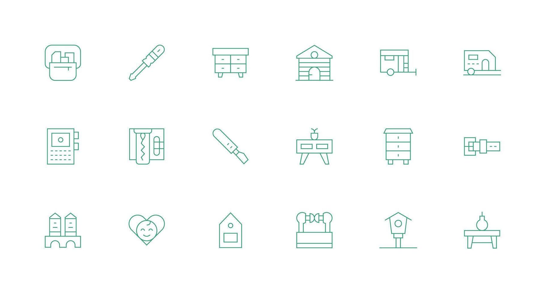 Small Design Icons featuring 18 in Minimal Line Style Core Icon Collection for Daily Tasks vector