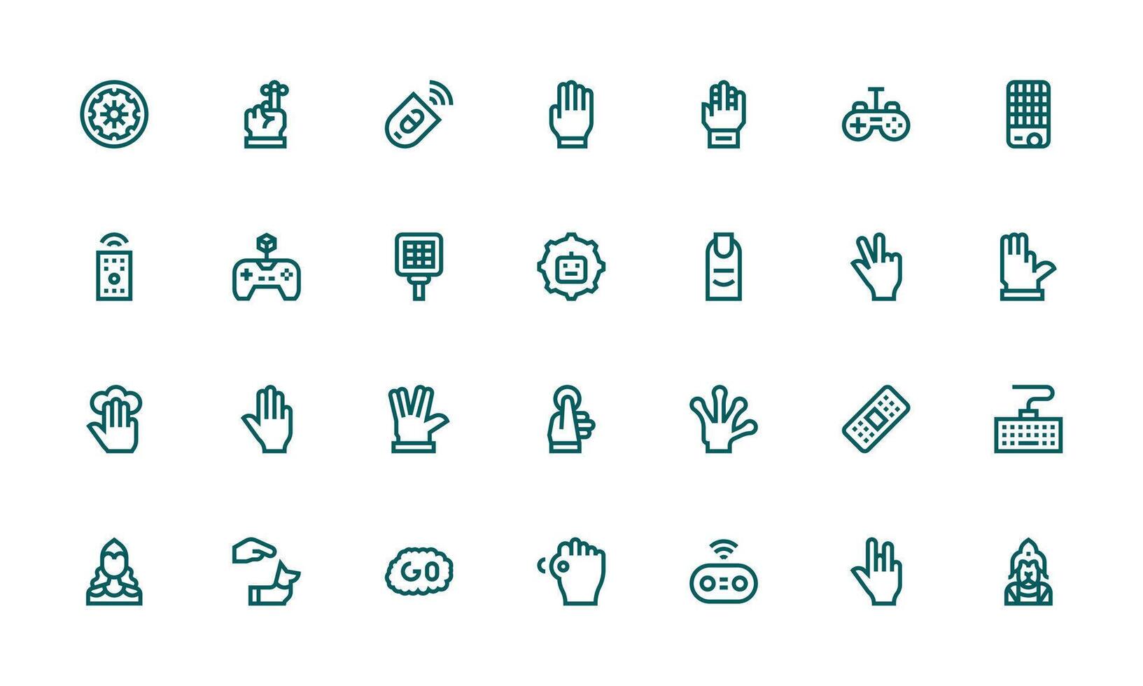 Command Icon Set with 28 Bold Line Graphics Icon Set for Projects vector