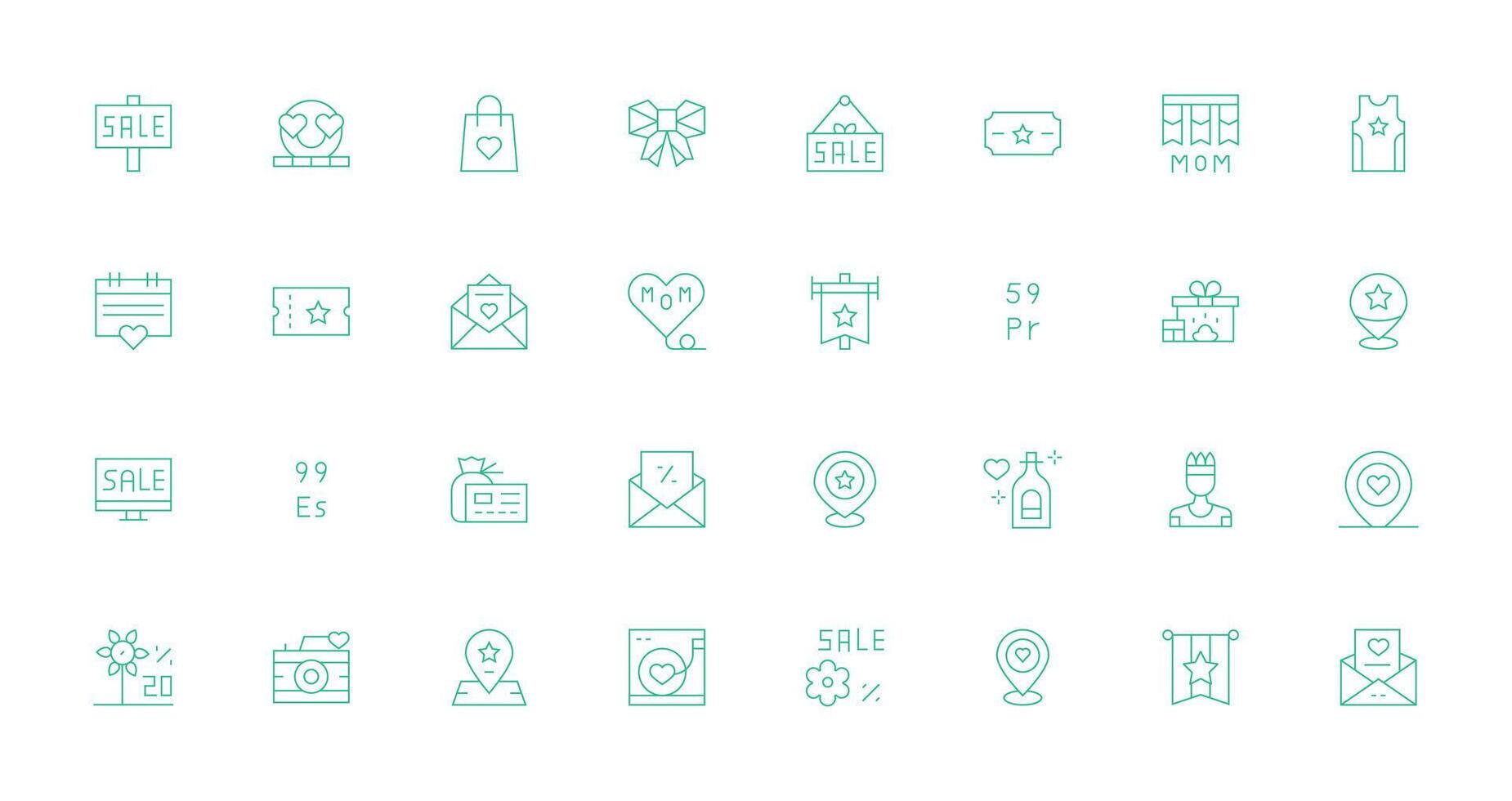 Thin Line Icons from Special Set with 32 Vectors Sharp Icons for Presentations