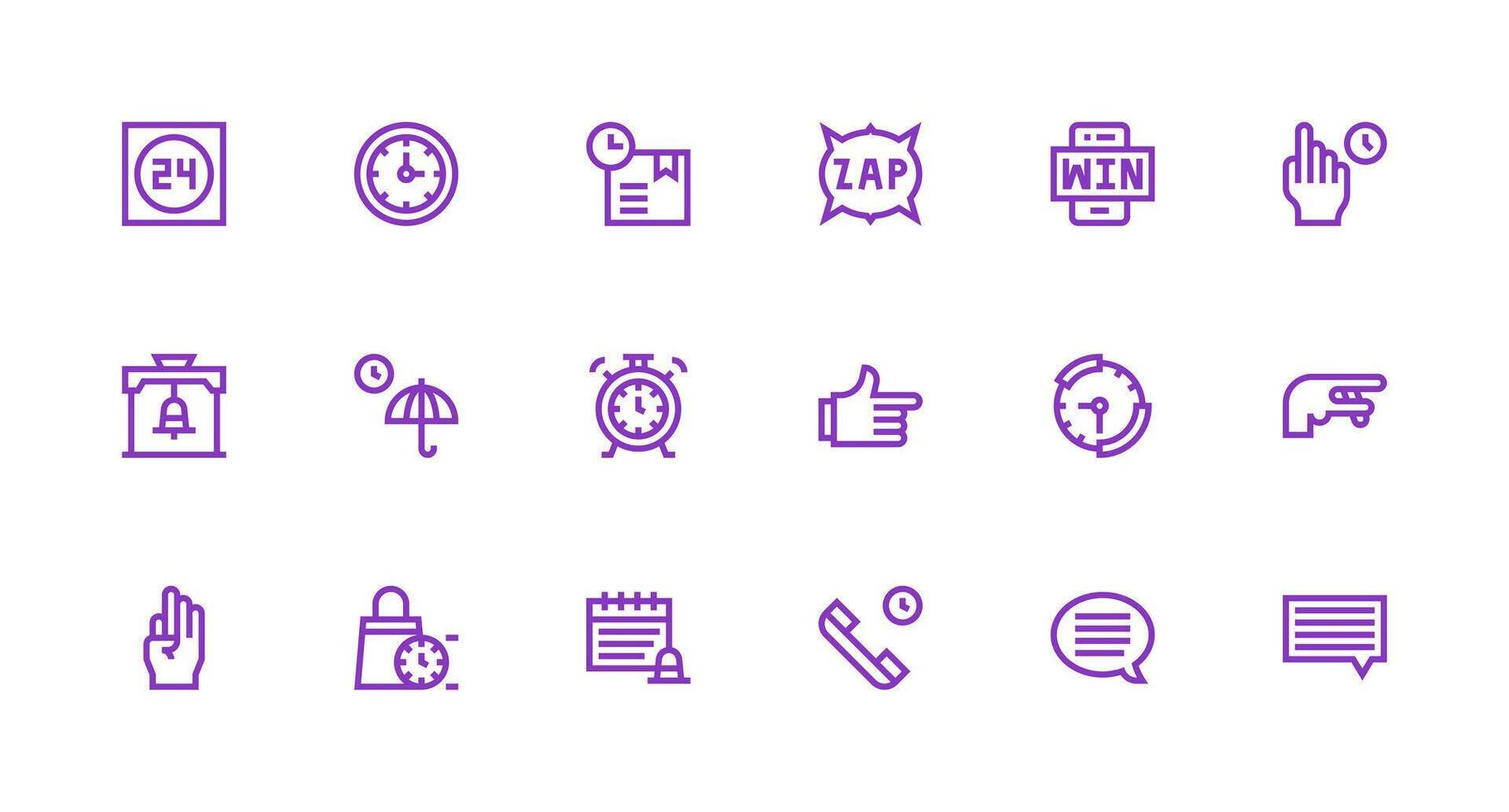 Strong Stroke Line Icons from Prompt Set with 18 Vectors Interface Icons for Daily Use