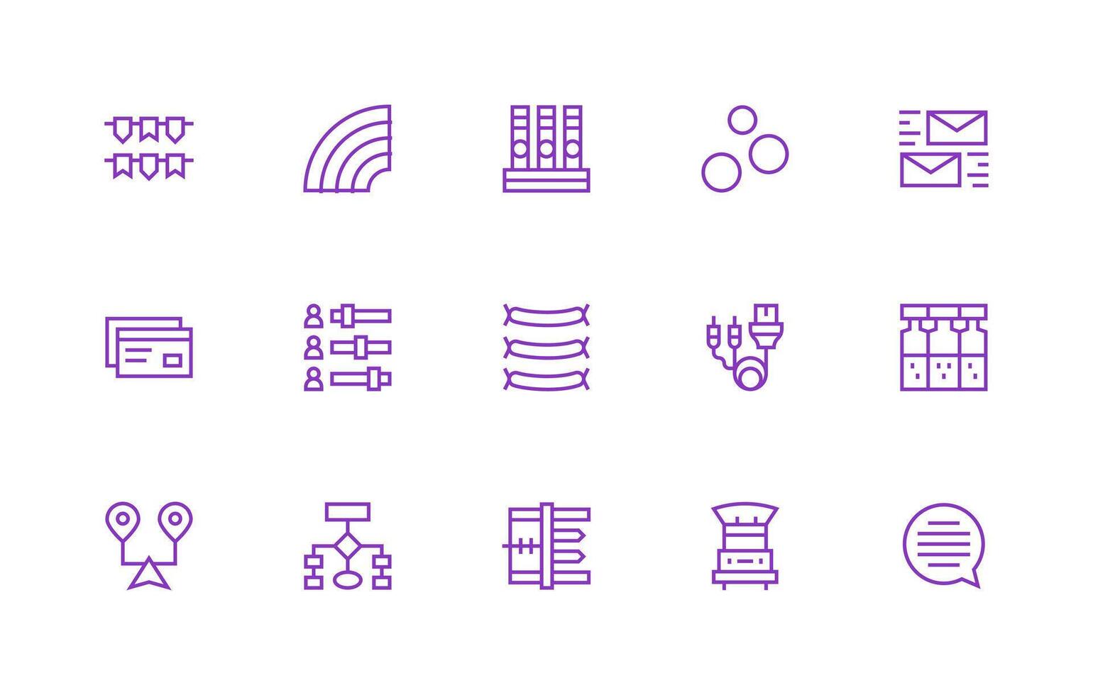 15 Regular Line Vectors for Multiple Theme Simple Icon Pack