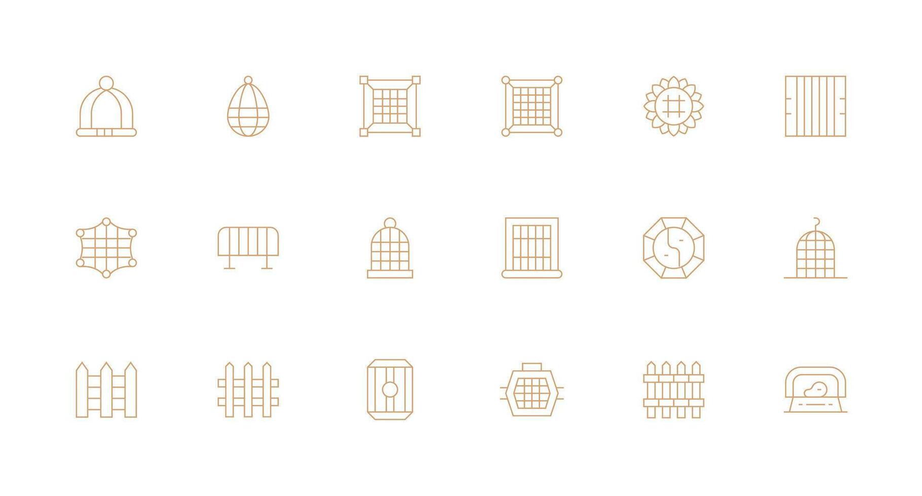 18 Minimal Line Designs for Enclosure Icons Multi-Purpose Icon Pack for Templates vector