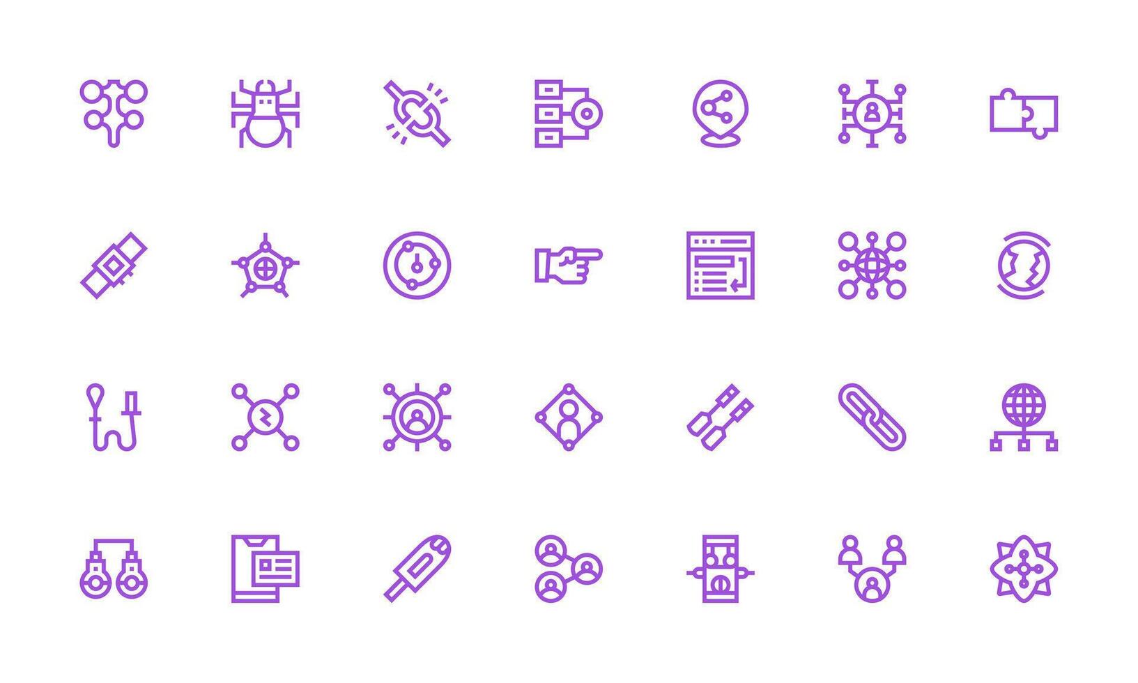 28 Icons for Link in Bold Line Format Icons Built for Visual Consistency Pack vector