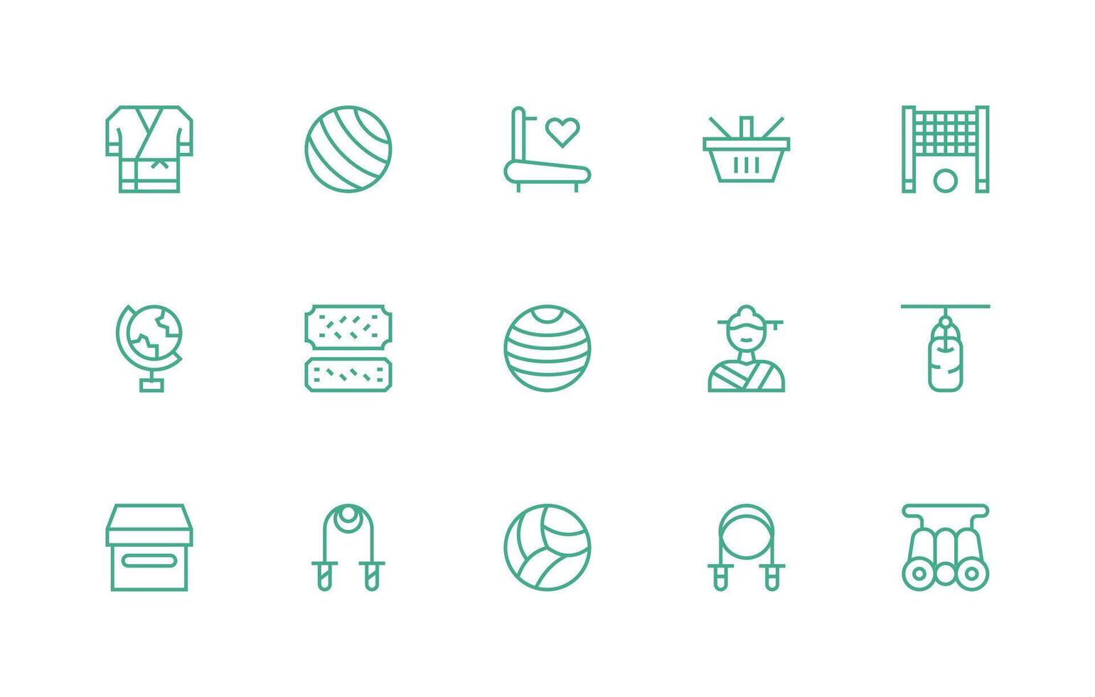 15 Icons for Physical in Regular Line Format Creative Icon Set vector