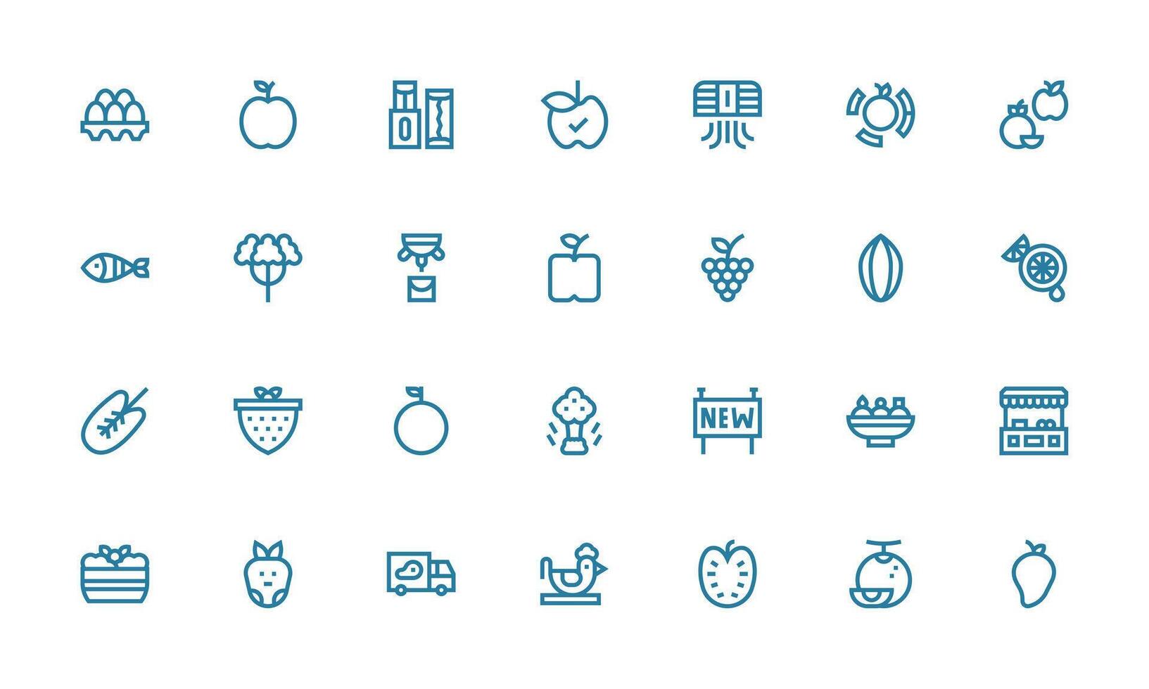 Fresh Design Icons featuring 28 in Bold Line Style Display Icon Pack vector