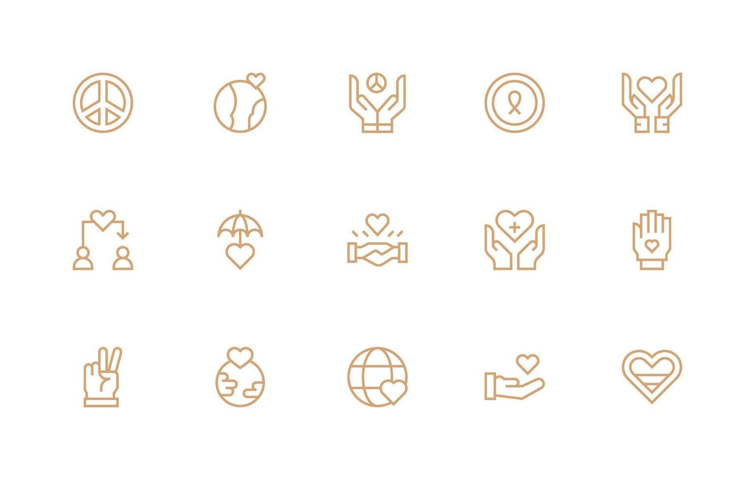 15 Regular Line Vectors for Empathy Theme Neutral Style Icons for Any Project