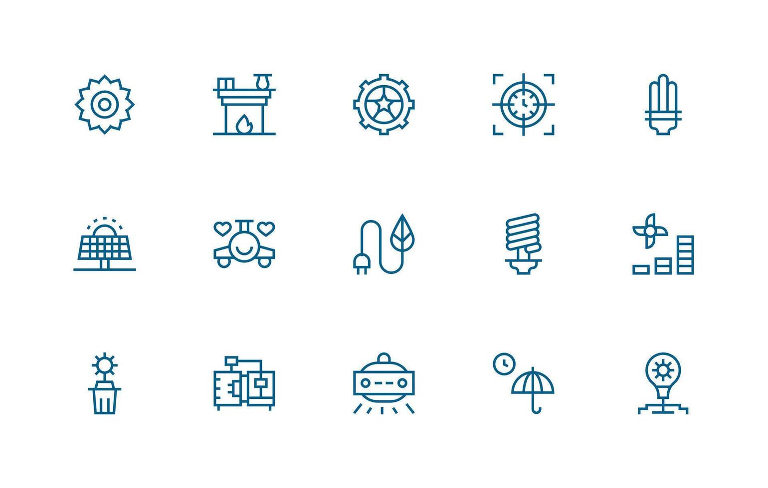 Efficient Design Icons featuring 15 in Regular Line Style High-Resolution Icons for Any Platform vector