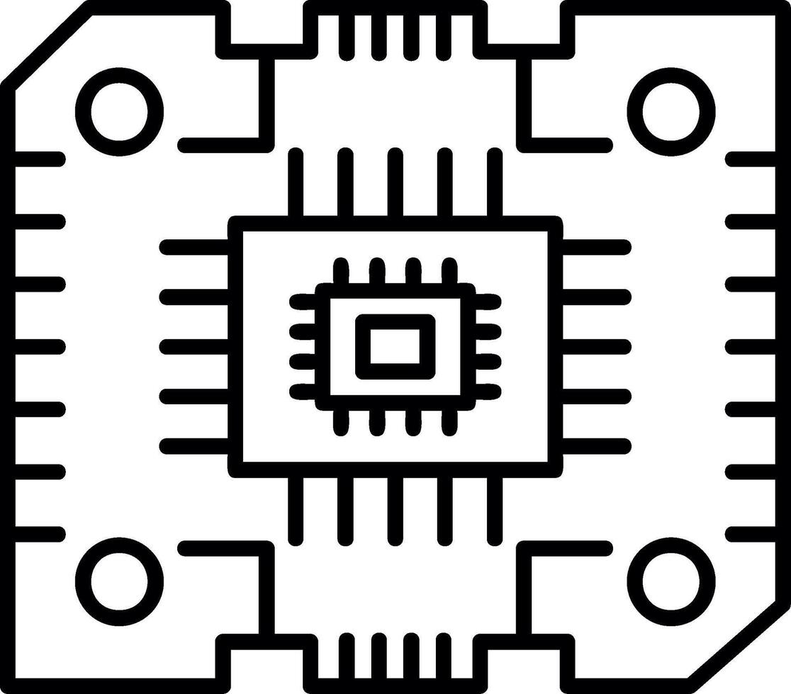 Computer Processor Chip vector