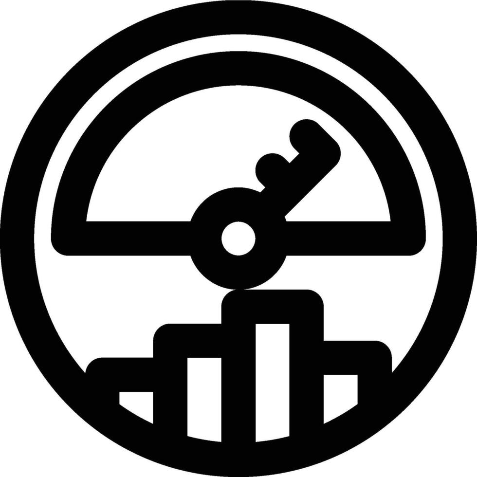 Key Indicator, KPI, Dashboard Outline Icon vector