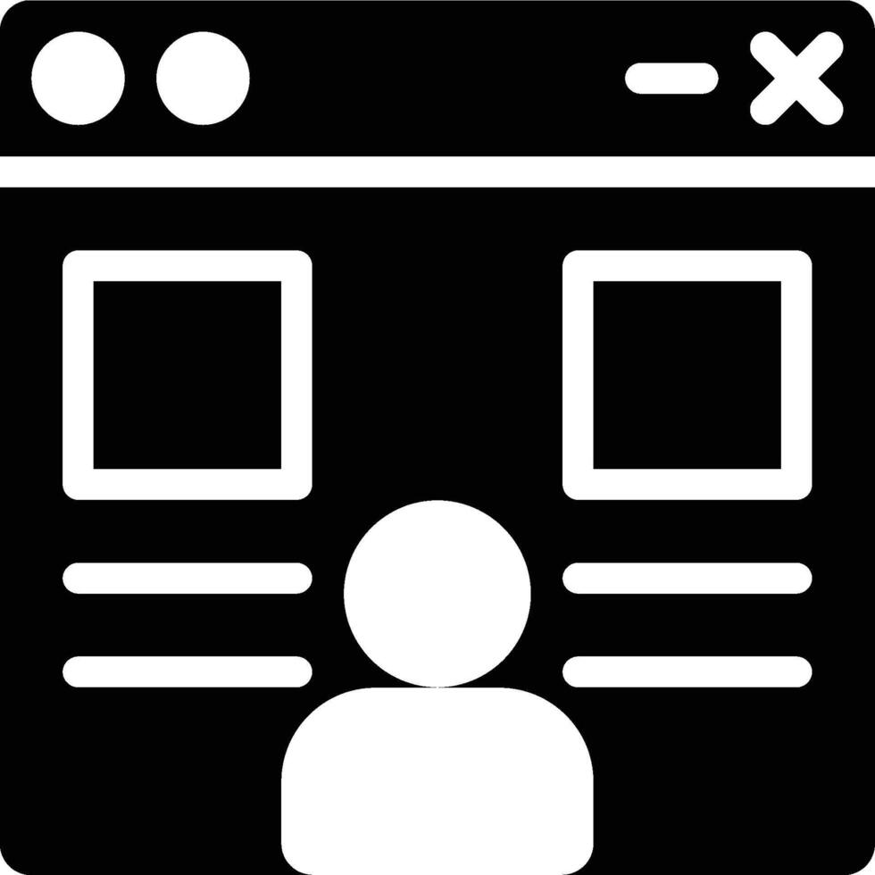 User Experience, UX, User Interface Glyph Solid Icon vector