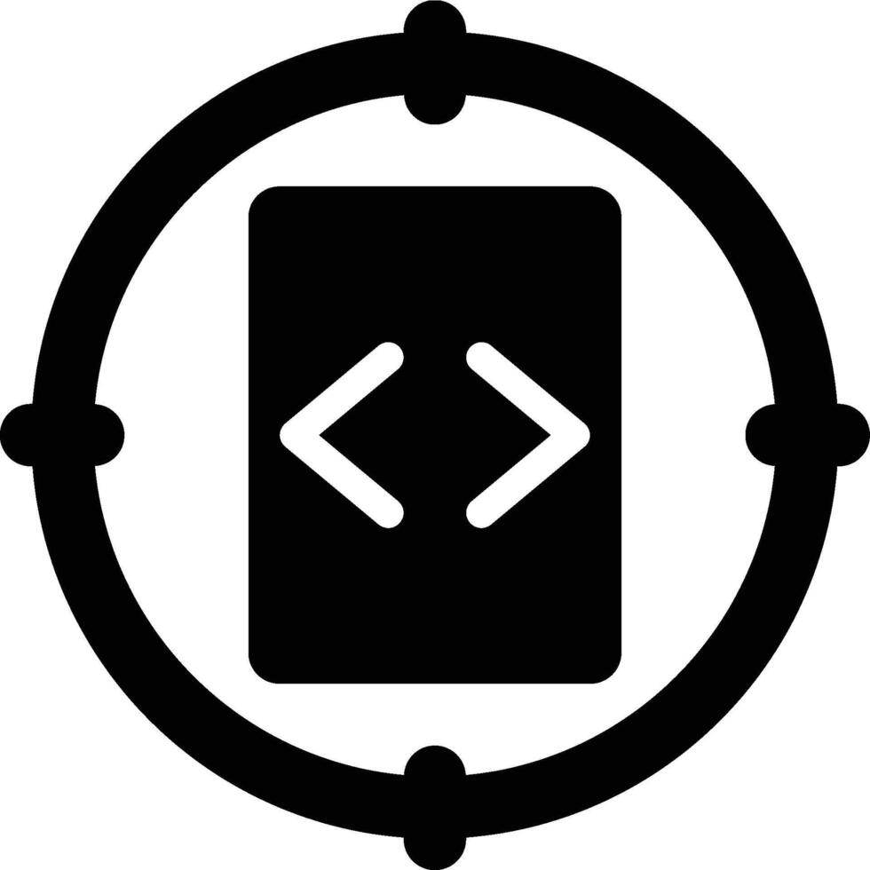Tracking Script, Tracking Codes, Coding Glyph Solid Icon vector