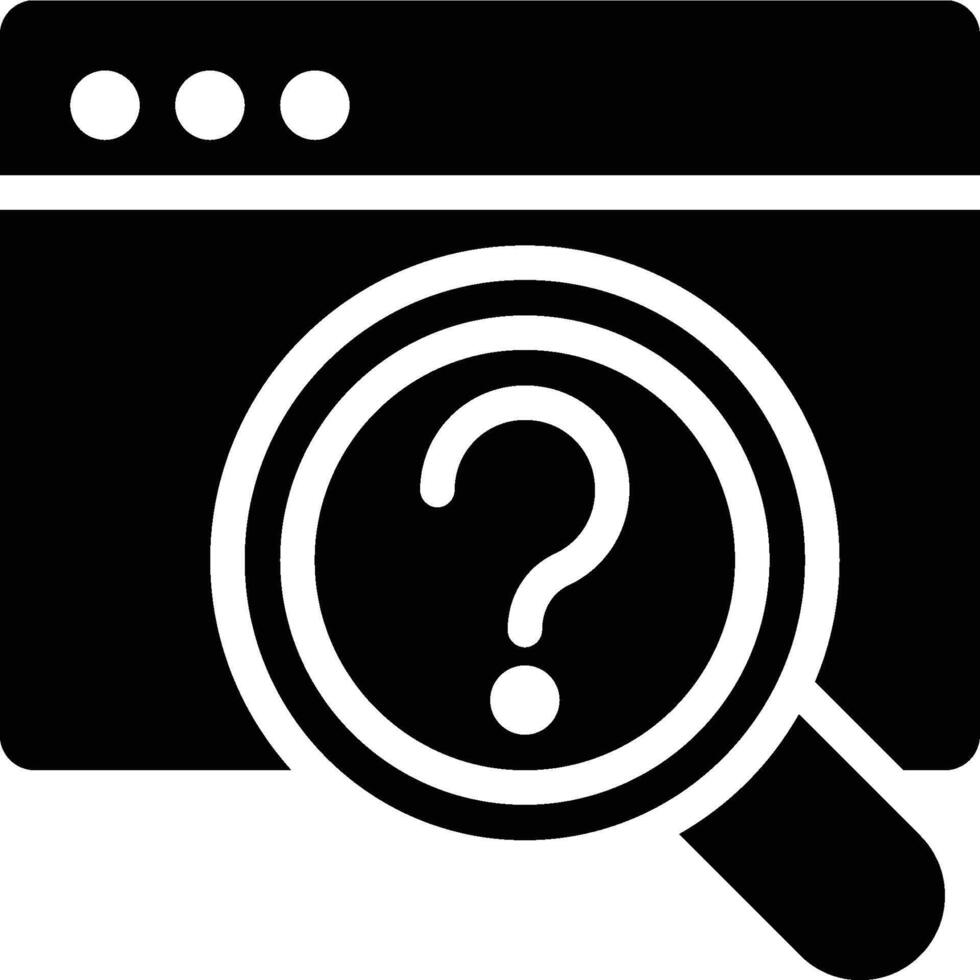 Queries, Query, Searching Glyph Solid Icon vector