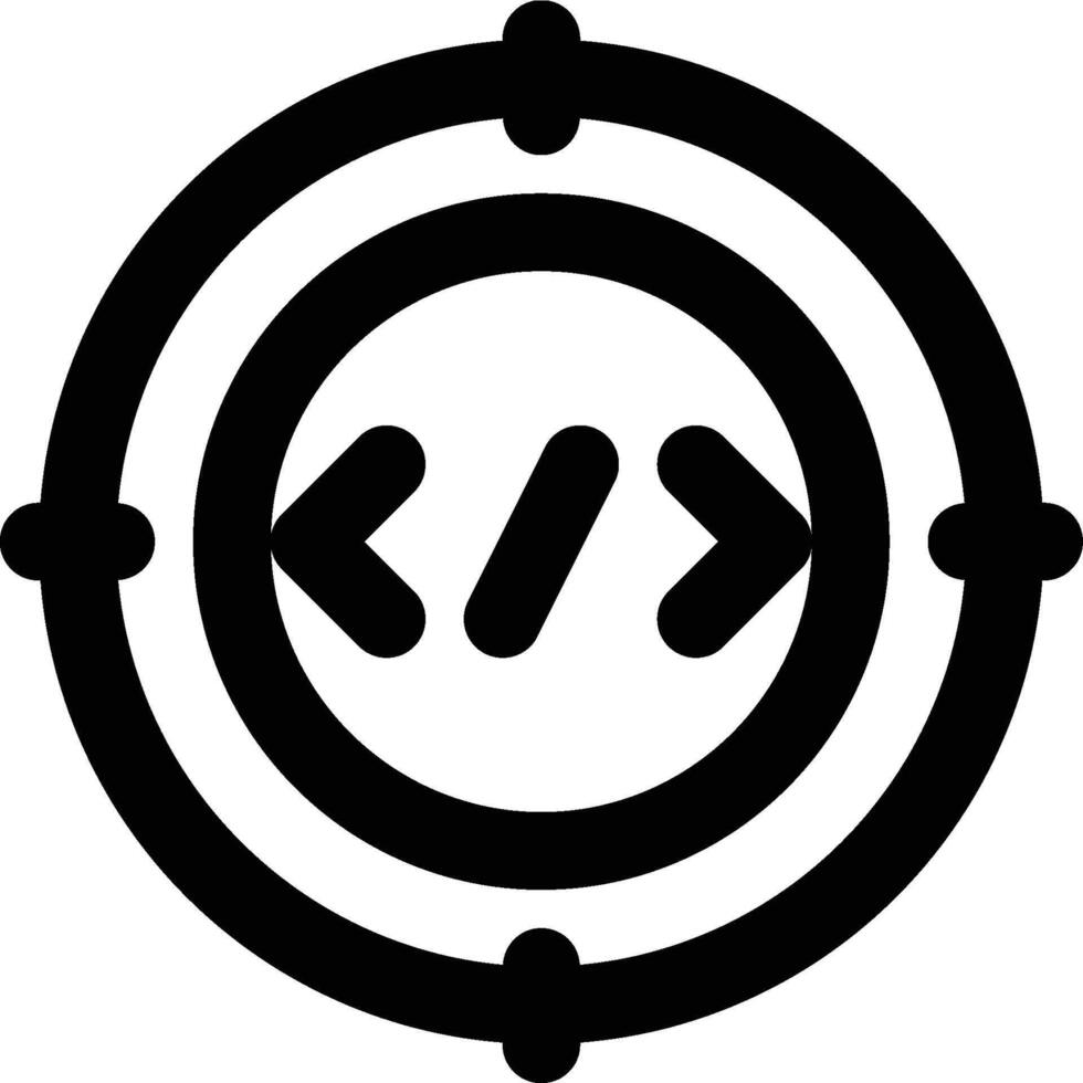 Tracking Script, Tracking Codes, Coding Outline Icon vector