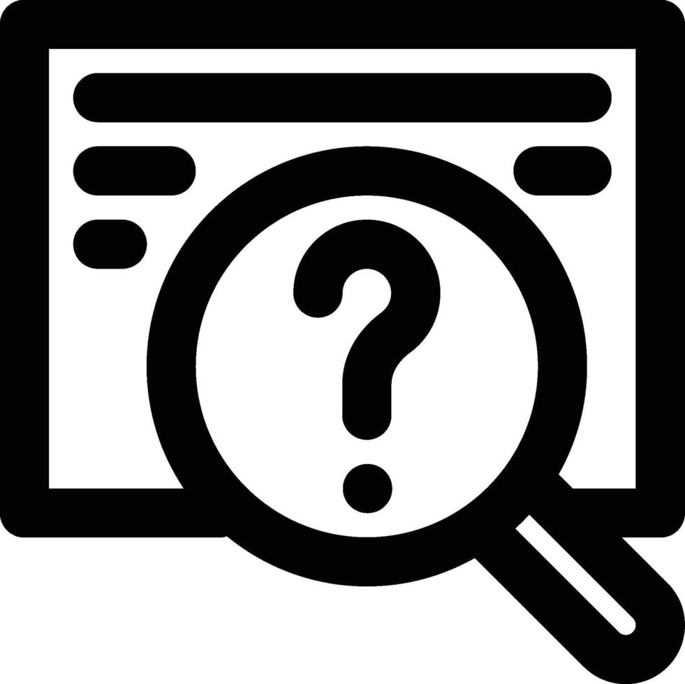 Queries, Query, Searching Outline Icon vector