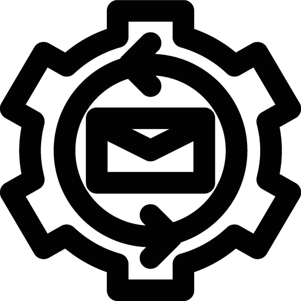 Email Automation, Automation, Email Outline Icon vector