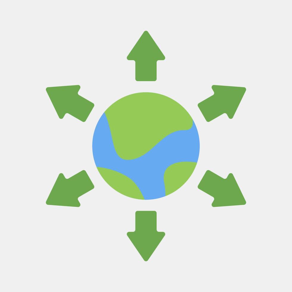 Icon export. Export import elements. Icon in flat style. vector