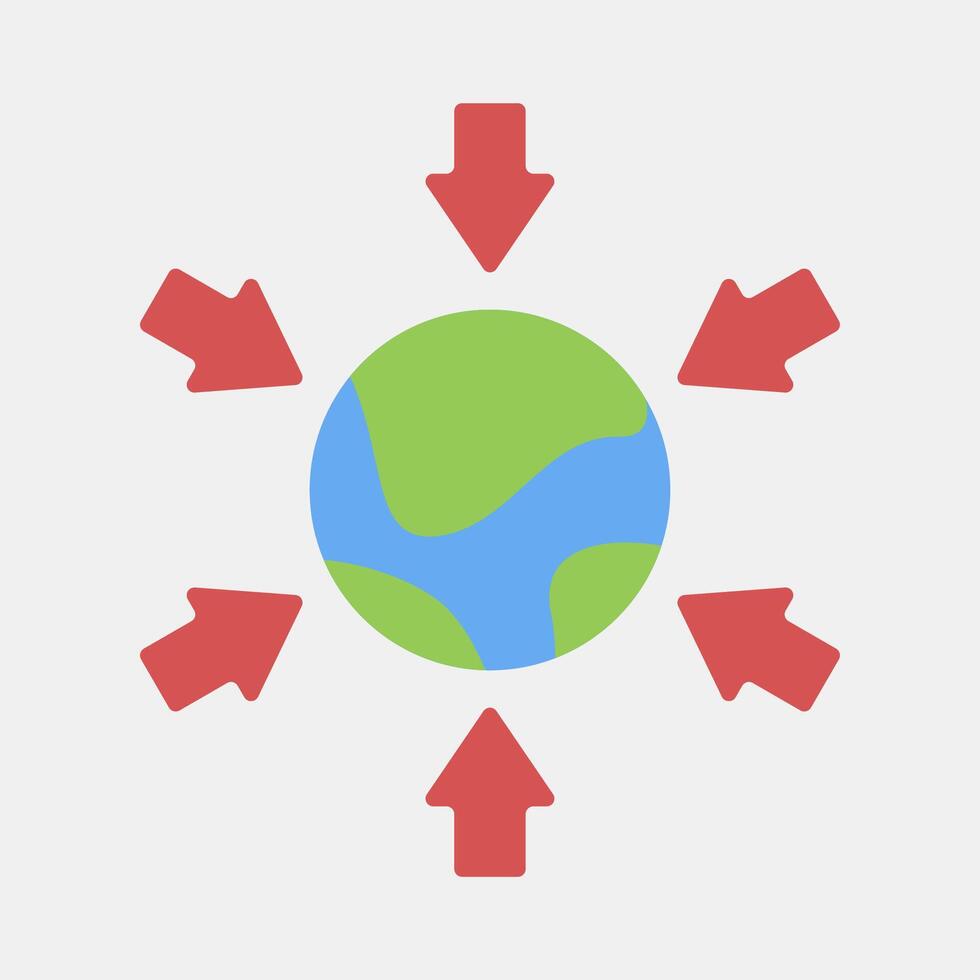 Icon import. Export import elements. Icon in flat style. vector