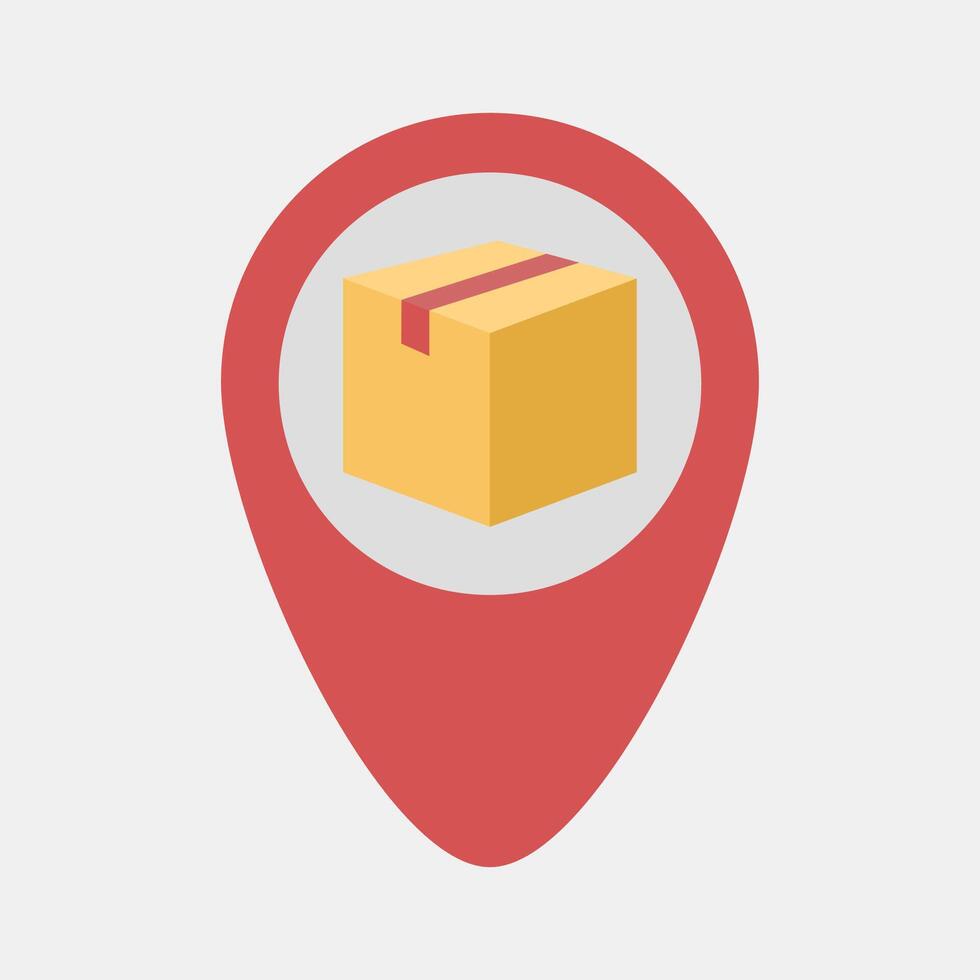 Icon delivery map location. Export import elements. Icon in flat style. vector