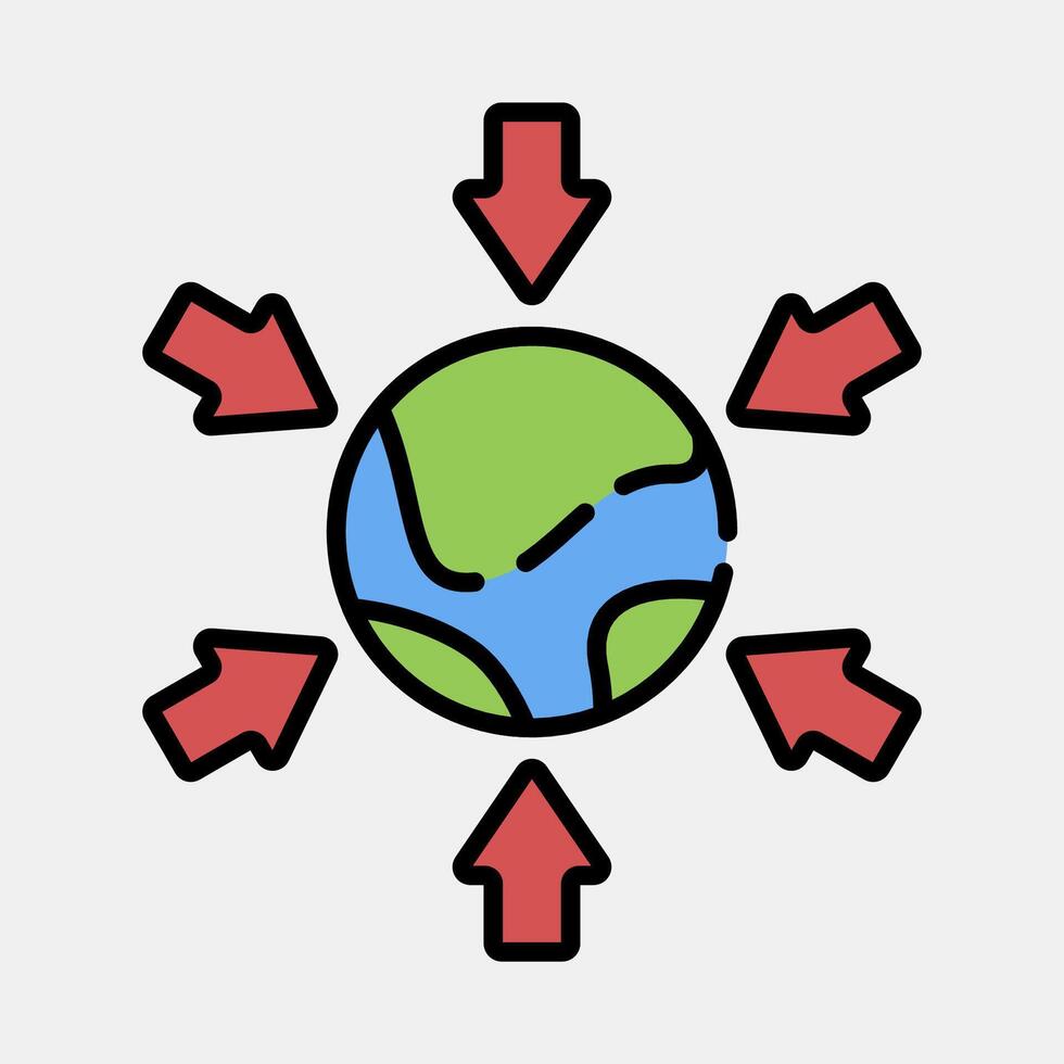 Icon import. Export import elements. Icon in filled line style. vector