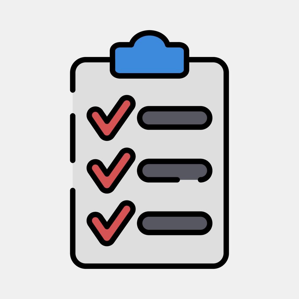 Icon checklist. Export import elements. Icon in filled line style. vector