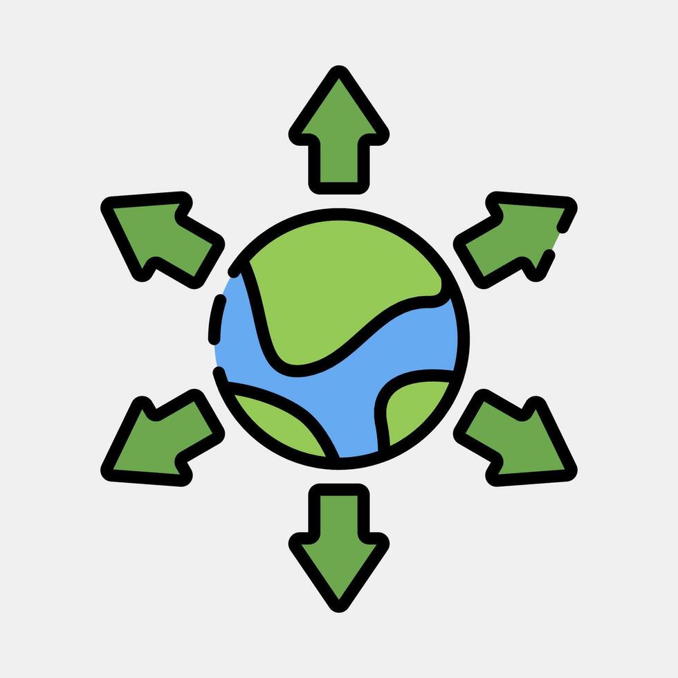 Icon export. Export import elements. Icon in filled line style. vector