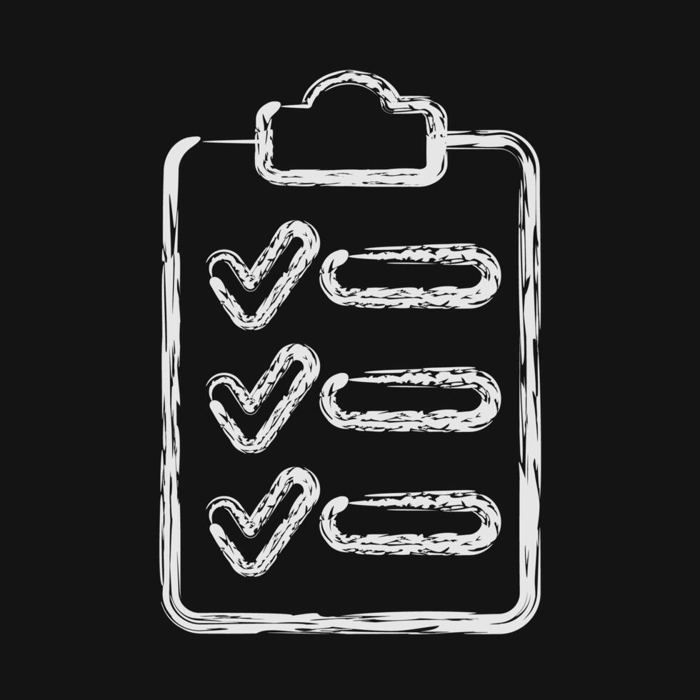 Icon checklist. Export import elements. Icon in chalk style. vector