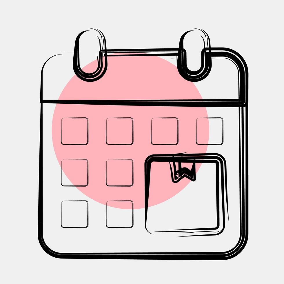 Icon delivery schedule. Export import elements. Icon in color spot style. vector