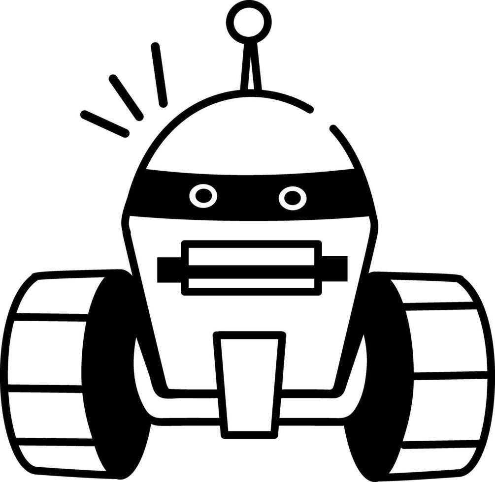 A drawing style icon showing robotics vector